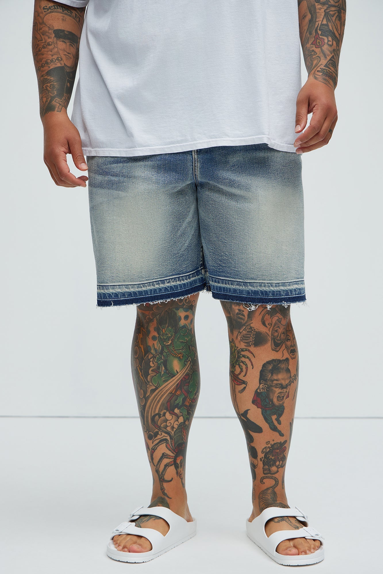 Run Around Relaxed Denim Shorts - Medium Wash Fashion Nova
