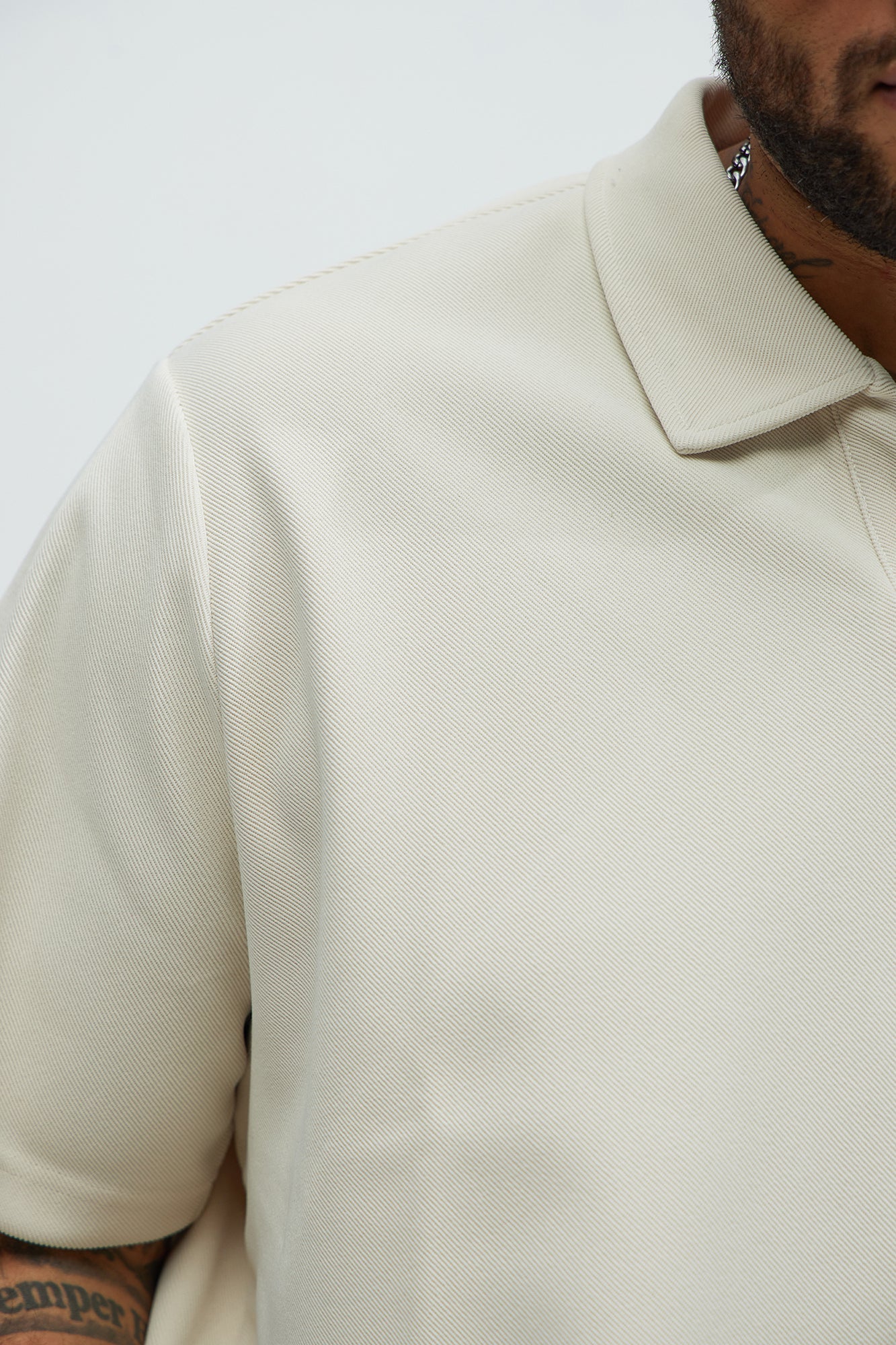 Turner Short Sleeve Polo - Cream Fashion Nova