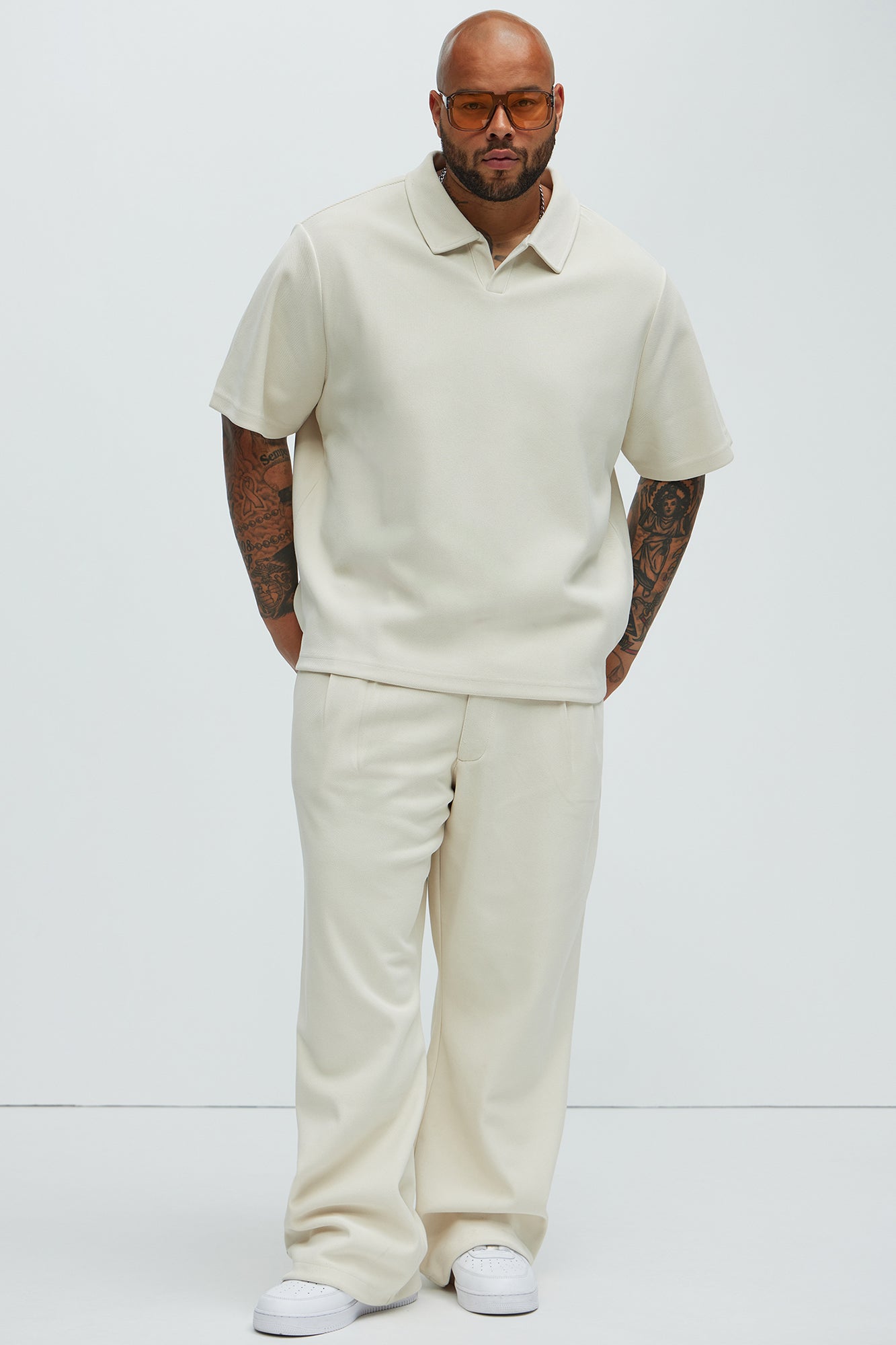 Turner Relaxed Trouser Pants - Cream Fashion Nova