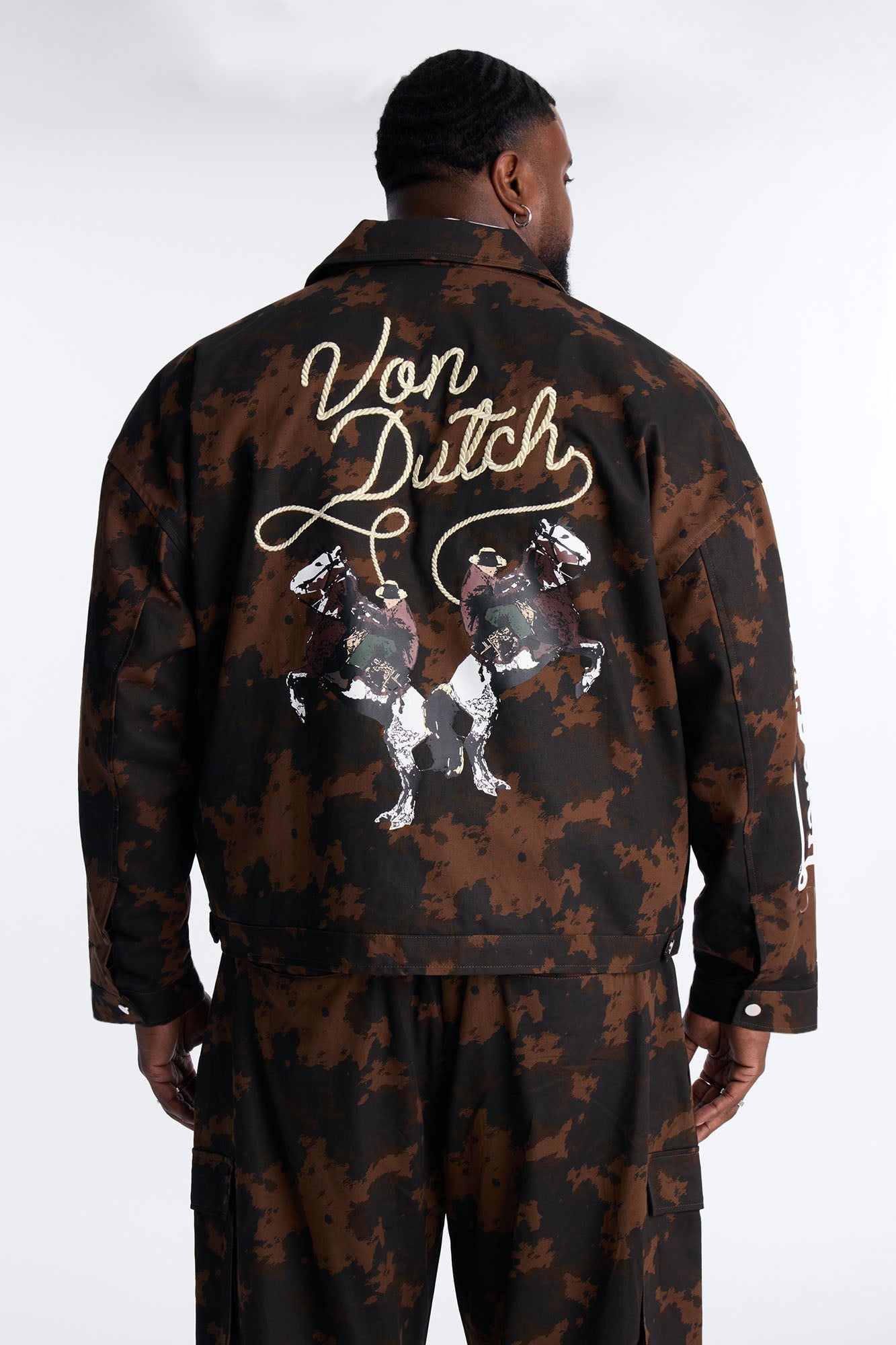 Von Dutch Rodeo Faux Pony Hair Work Jacket - Brown Fashion Nova