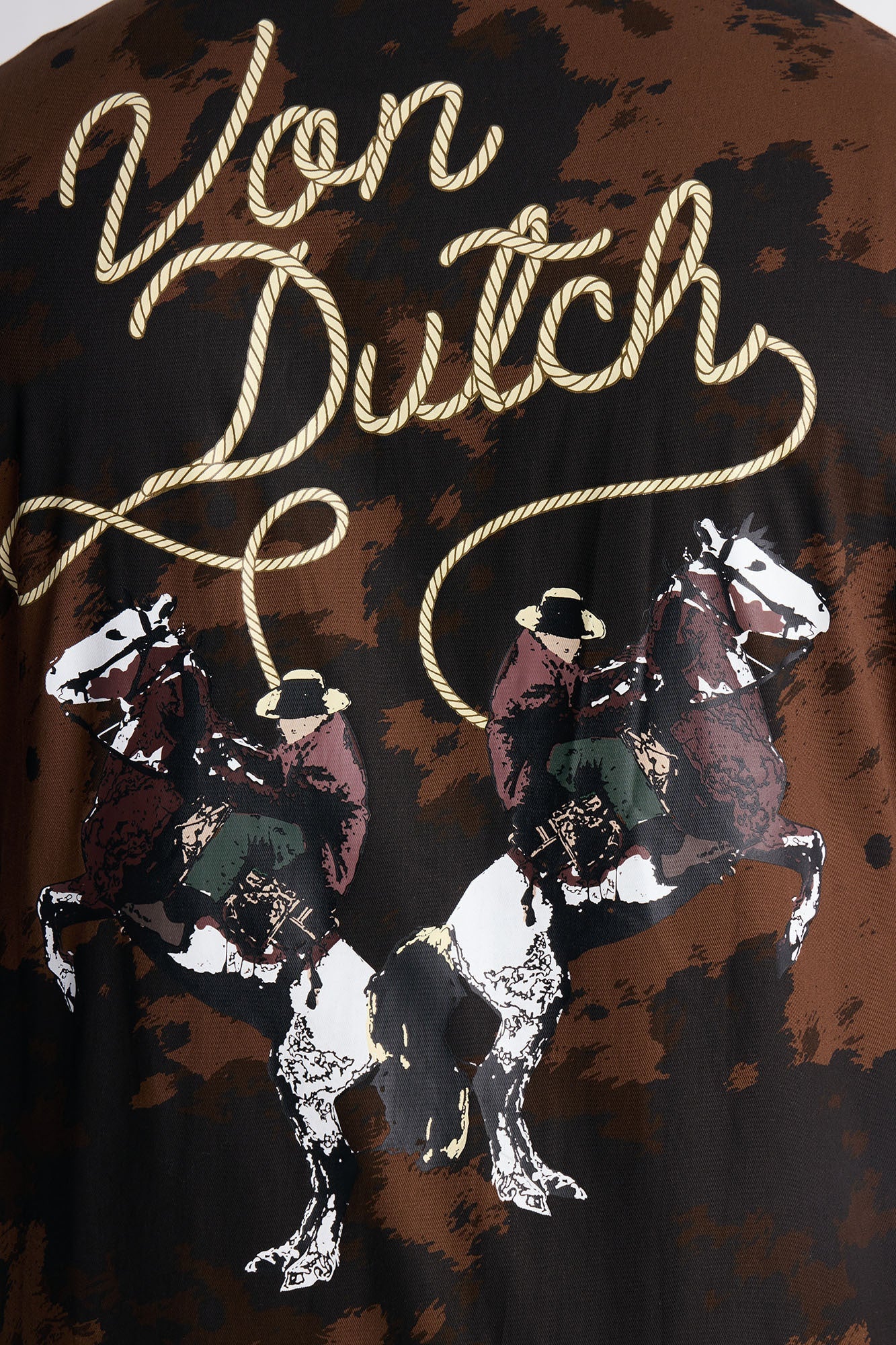 Von Dutch Rodeo Dual Cuban Button Up - Brown Fashion Nova