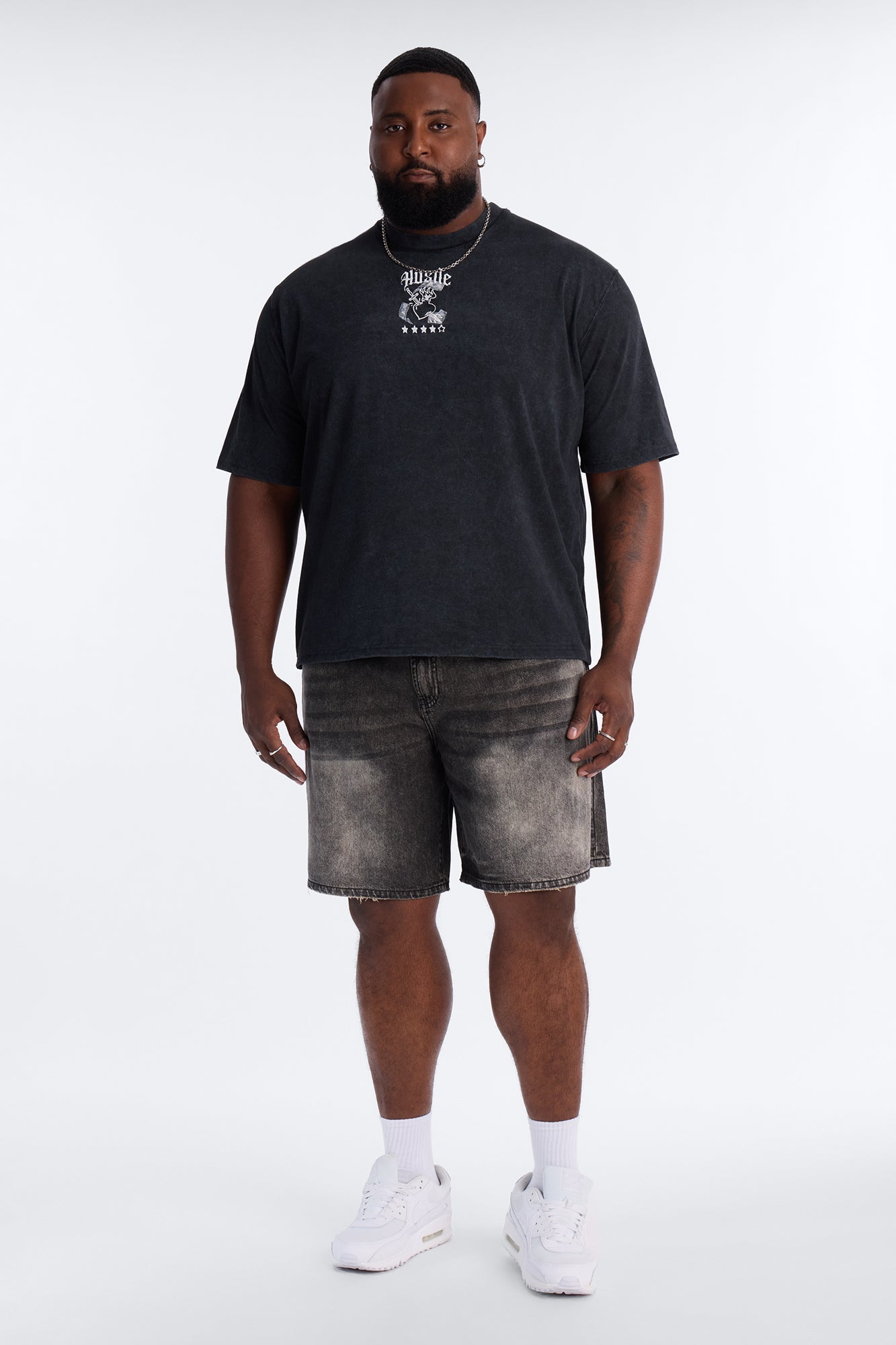 Venice Vintage Relaxed Denim Shorts - Black Wash Fashion Nova