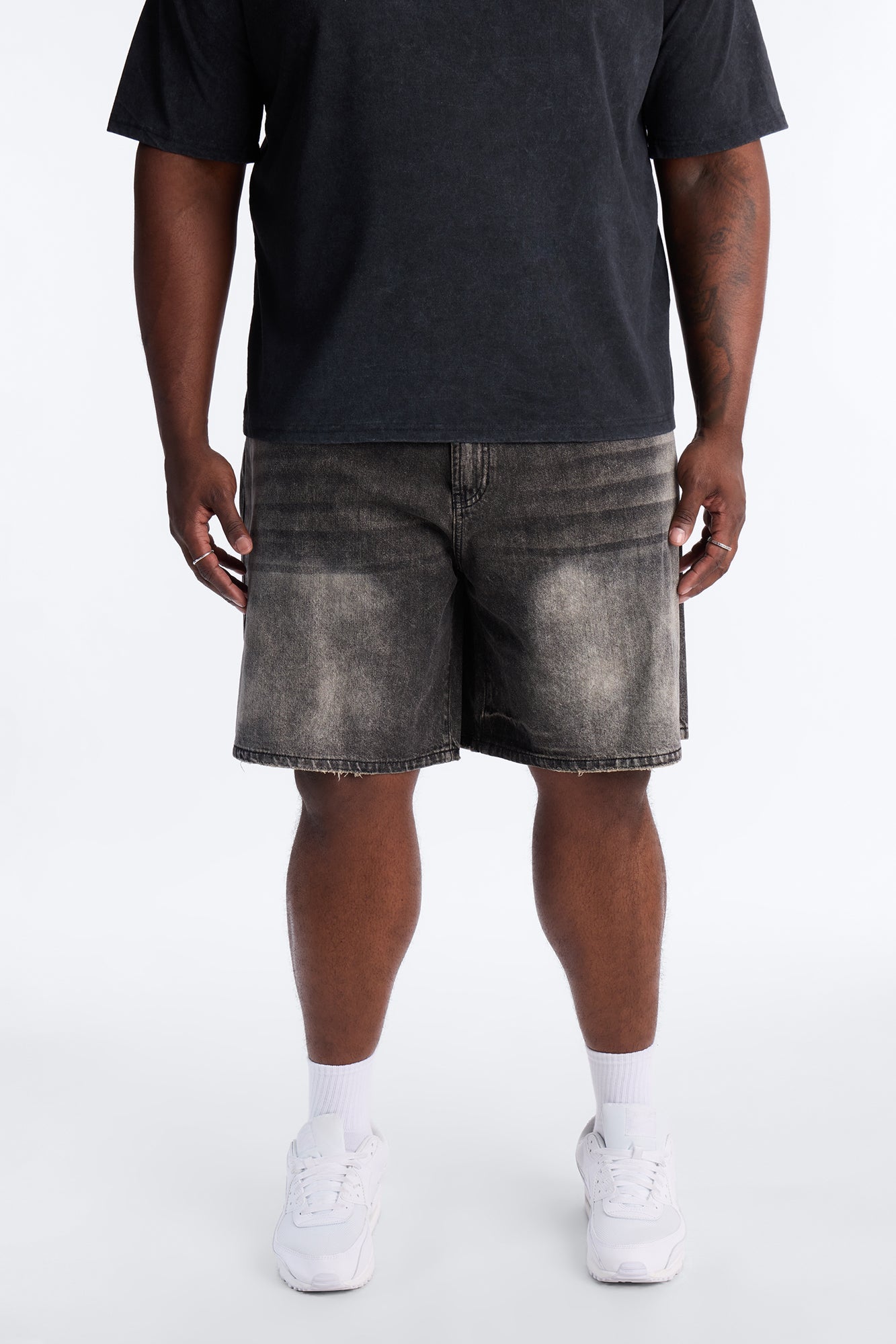 Venice Vintage Relaxed Denim Shorts - Black Wash Fashion Nova
