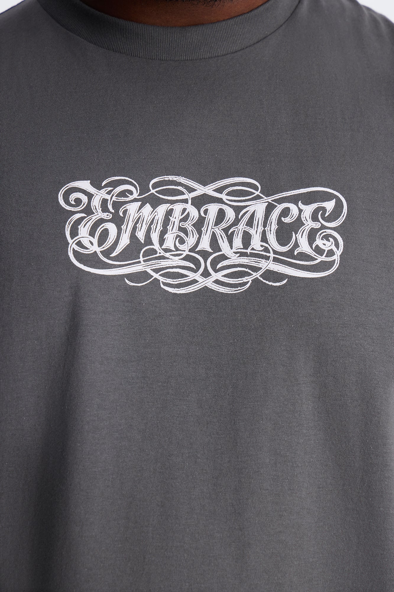 Holy Embrace Muscle Tee - Charcoal Fashion Nova