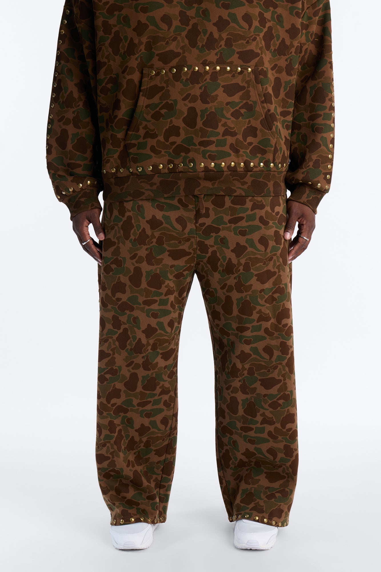 Baggy Frontline Studded Camo Sweatpants - Camouflage Fashion Nova