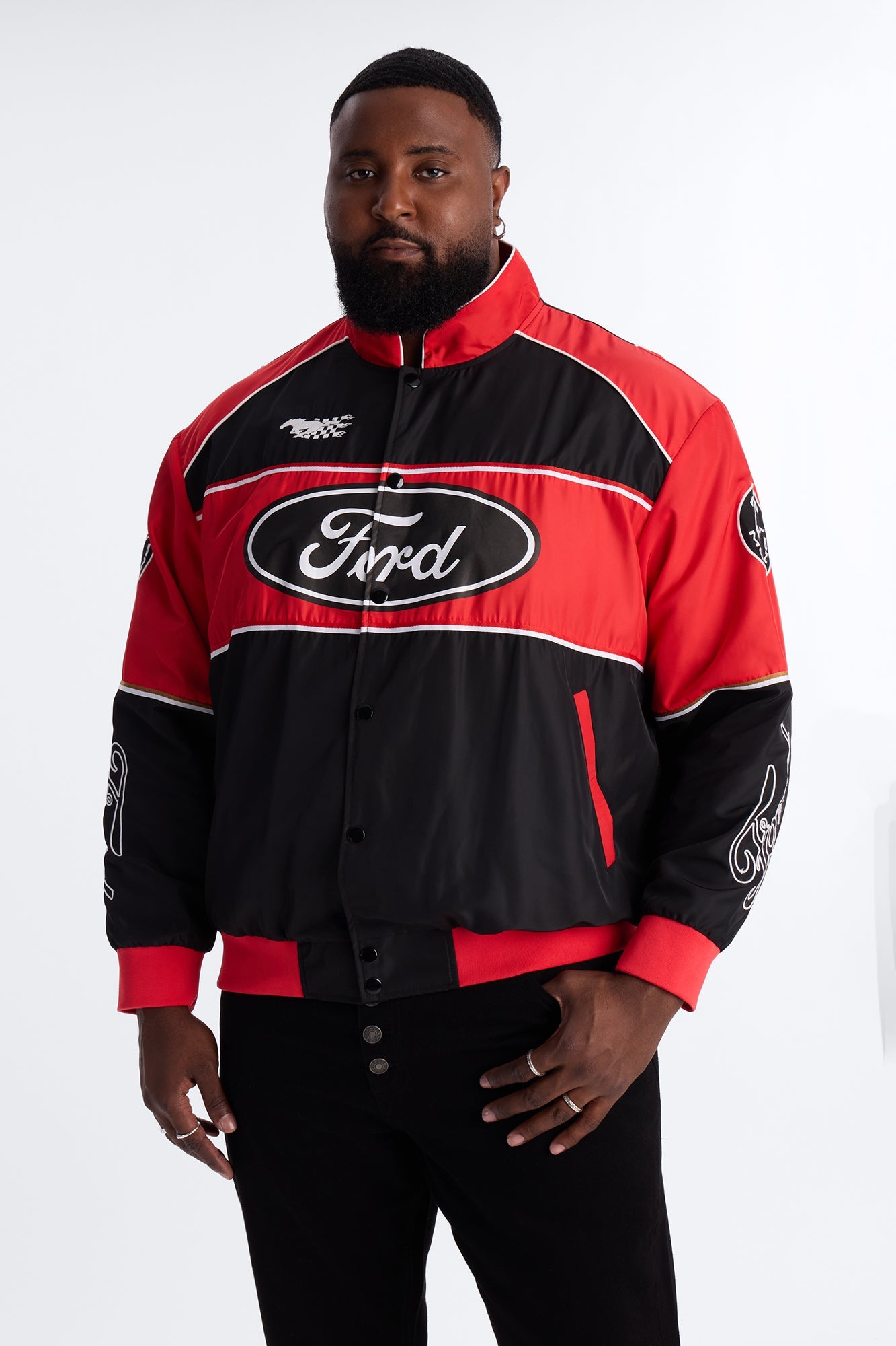 Oversized Ford Need For Speed Racing Jacket - Red Fashion Nova