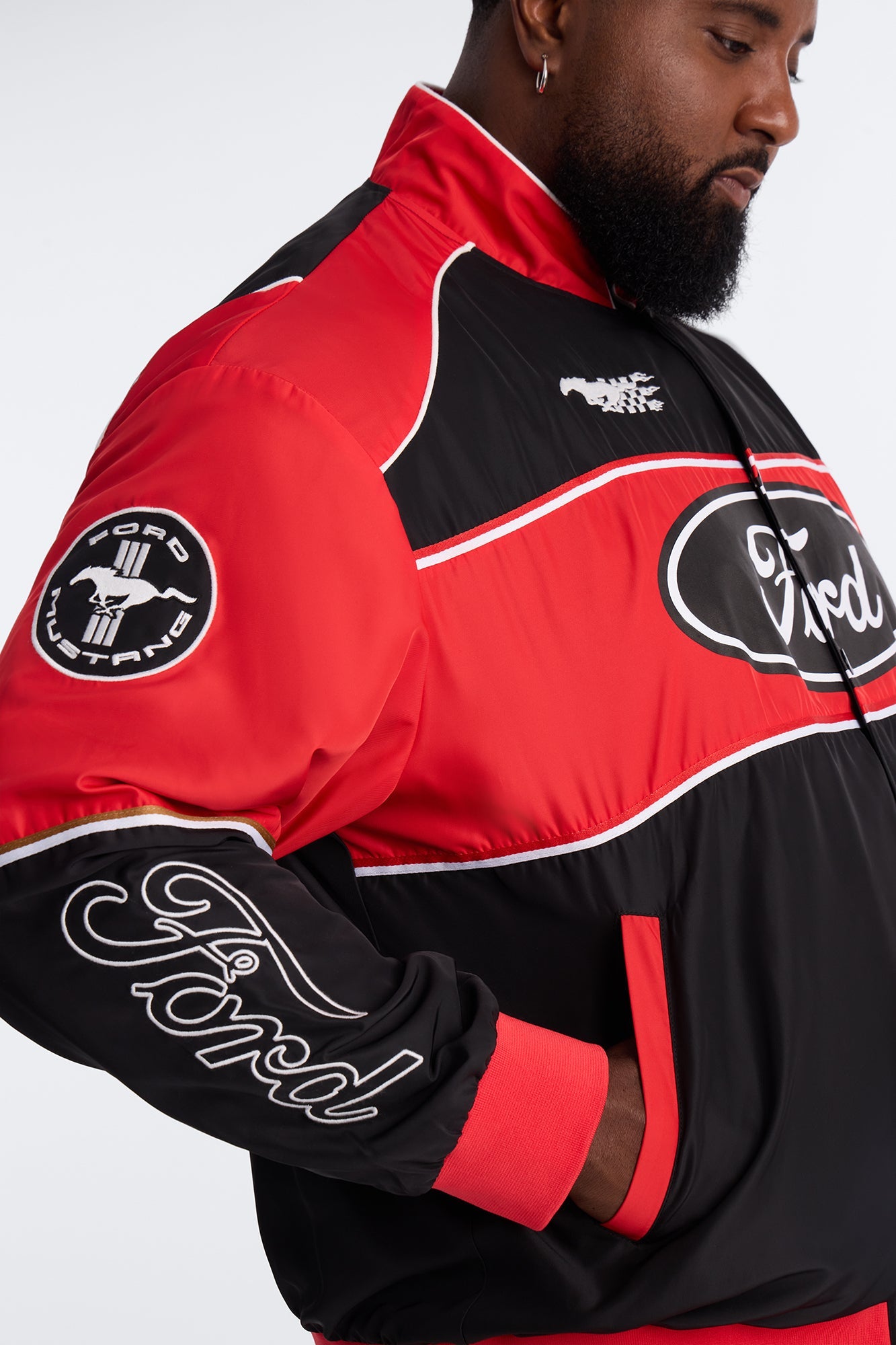 Oversized Ford Need For Speed Racing Jacket - Red Fashion Nova