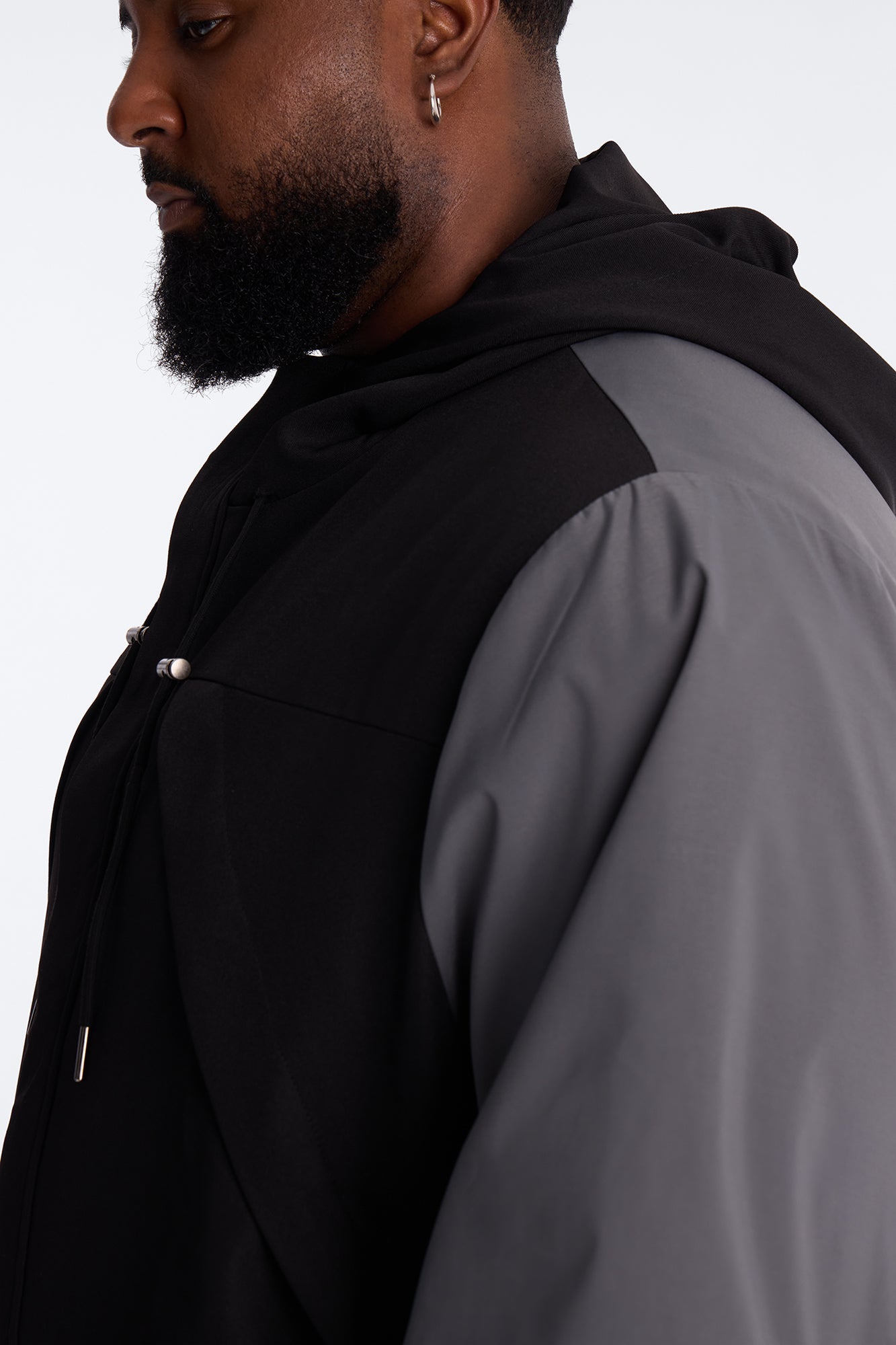 Oversized Montalvo Mixed Worlds Shirt Jacket - Black Fashion Nova
