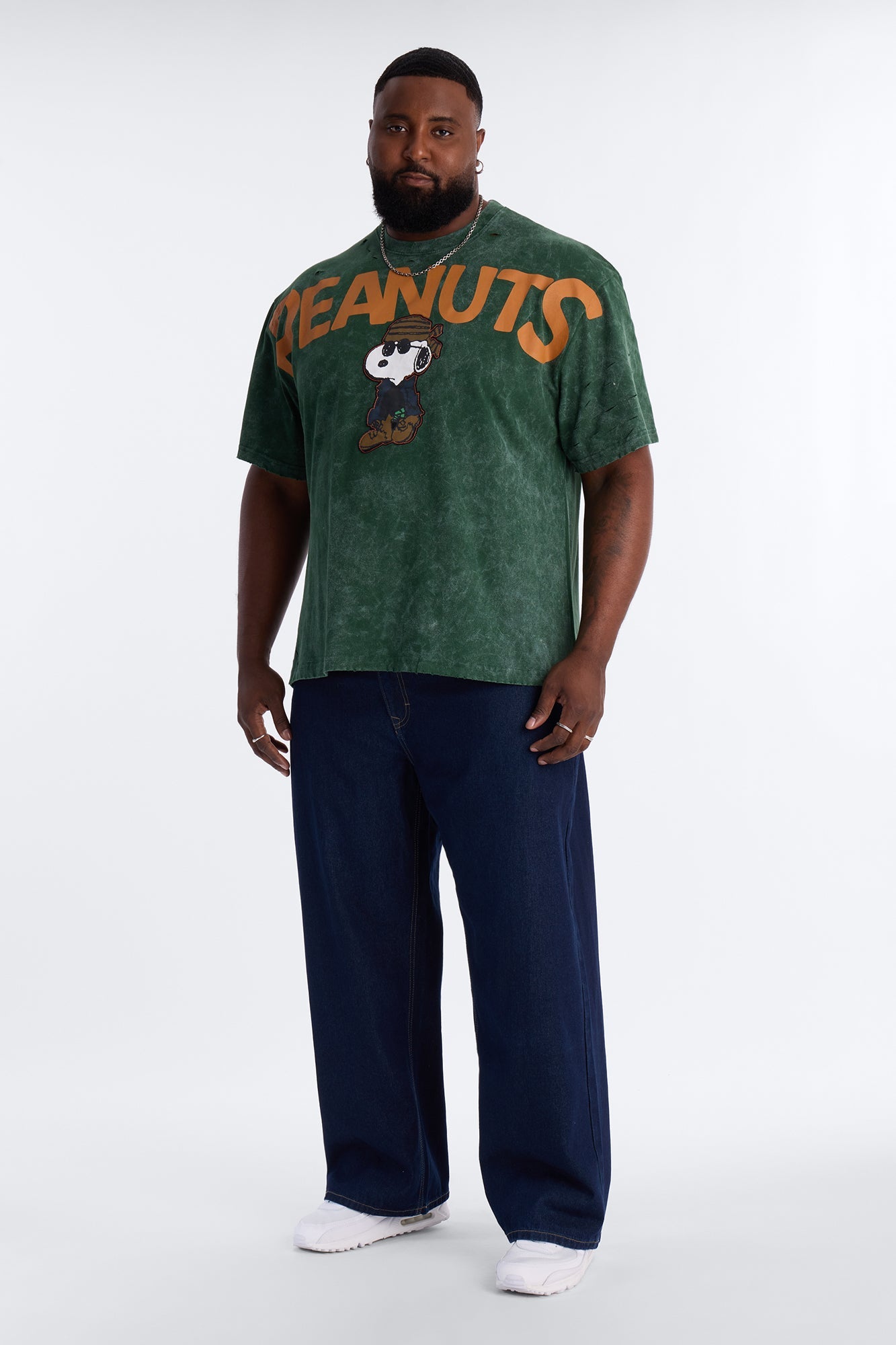 Peanuts Cool Vibes Graphic Short Sleeve Tee - Hunter Green Fashion Nova