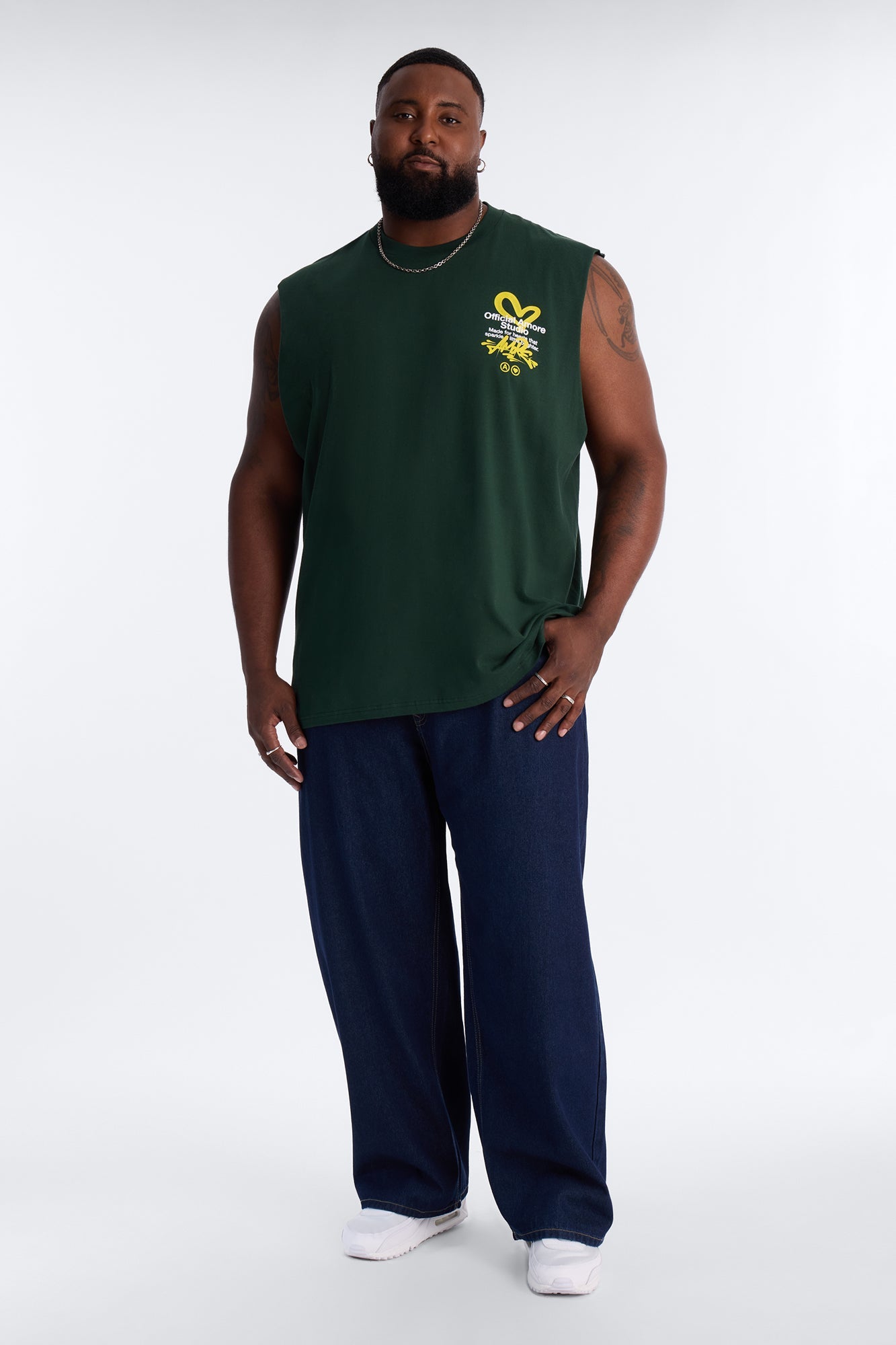 Amor Studio More Love Muscle Tee - Green Fashion Nova