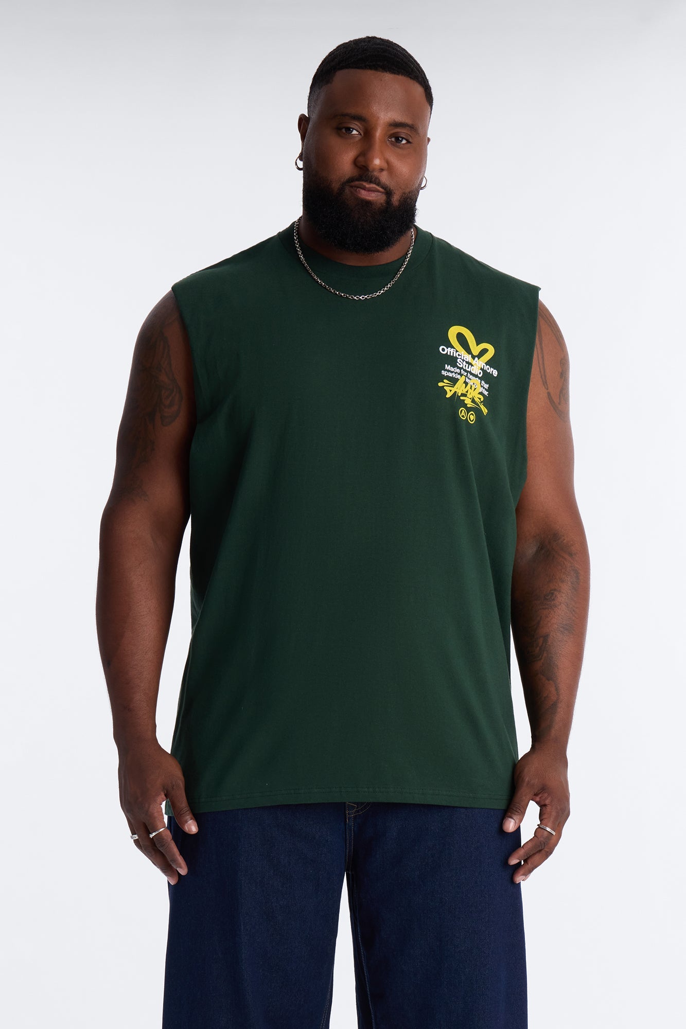 Amor Studio More Love Muscle Tee - Green Fashion Nova