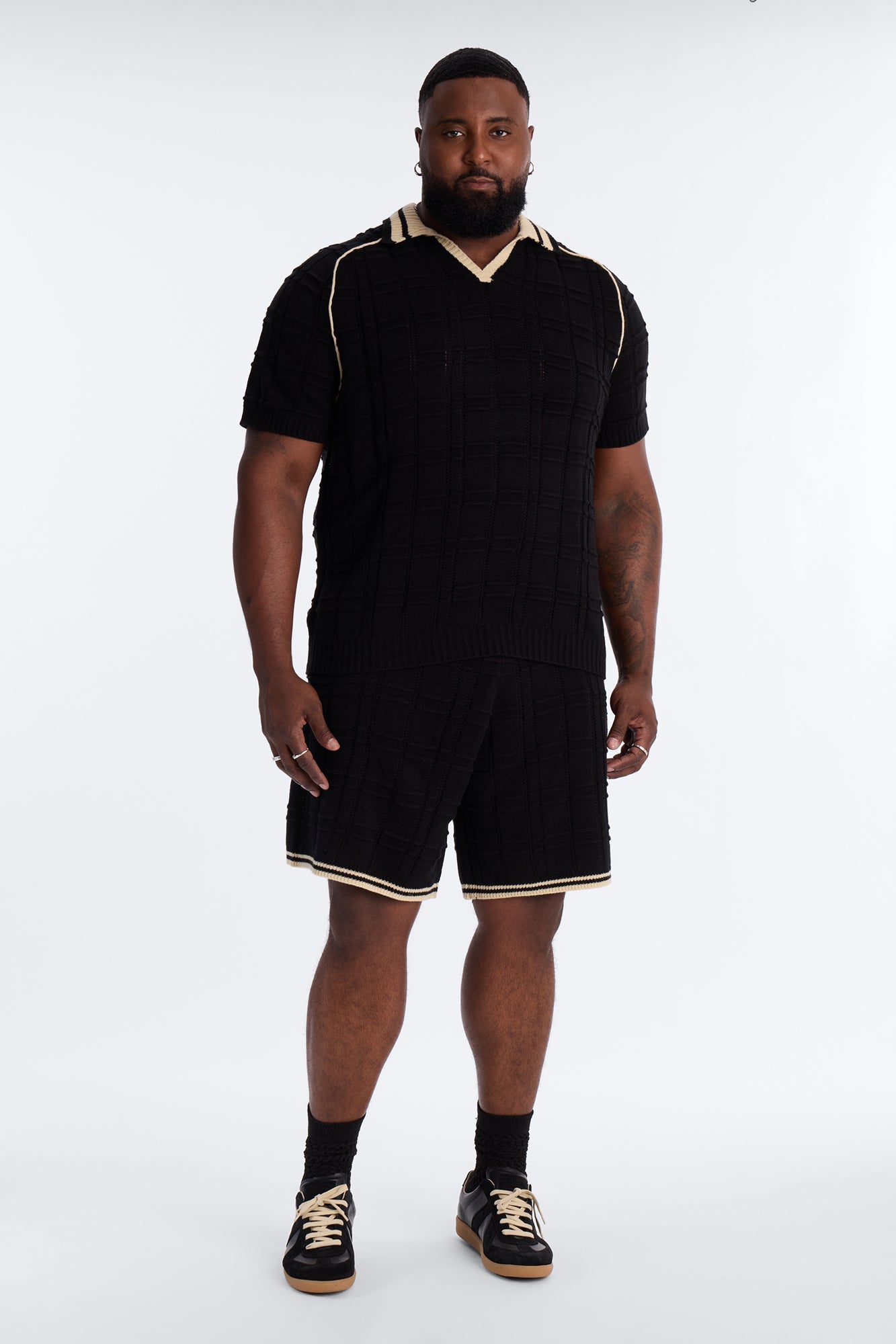 Relaxed Riviera Knit Short - Black Fashion Nova