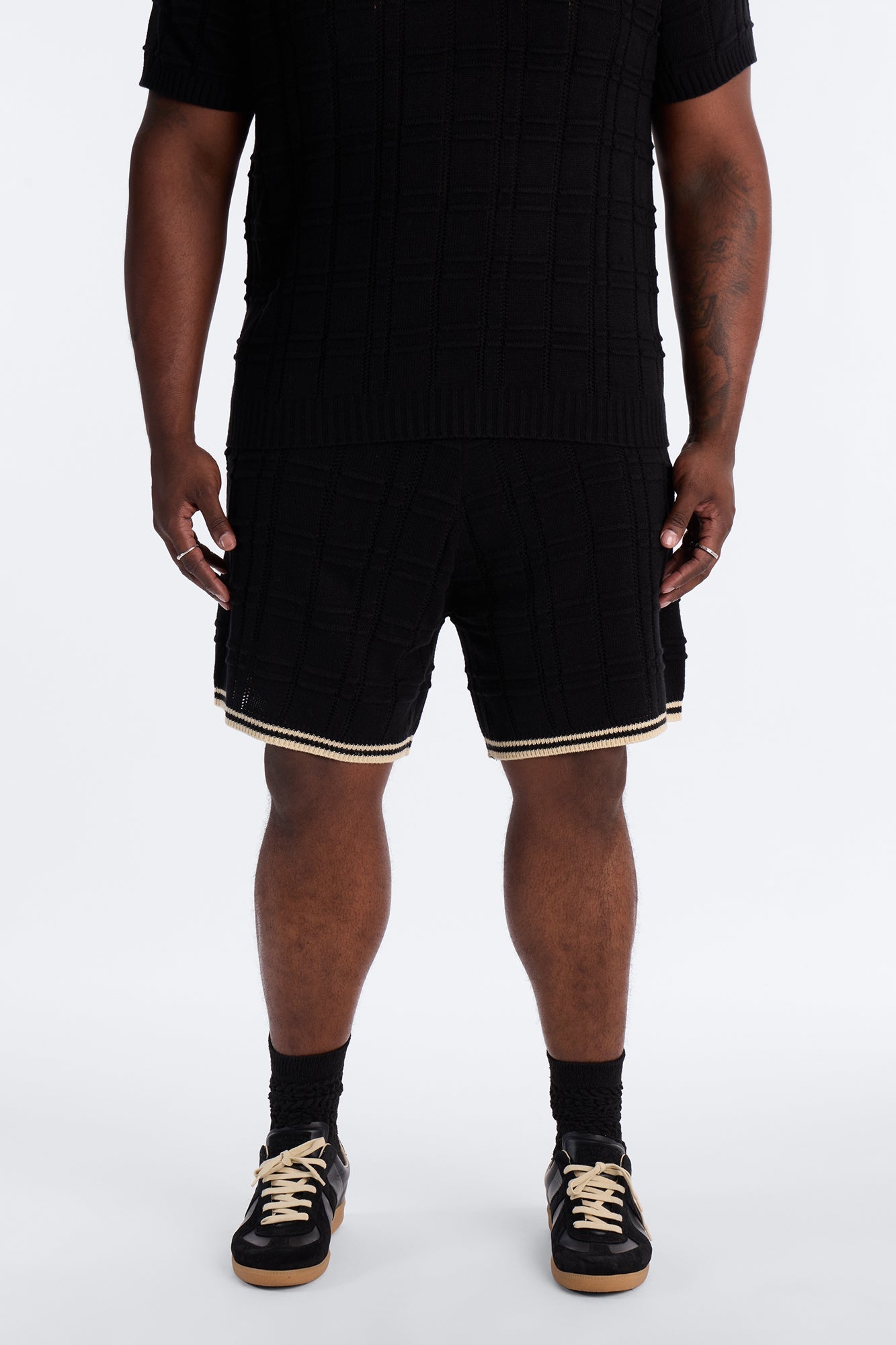 Relaxed Riviera Knit Short - Black Fashion Nova