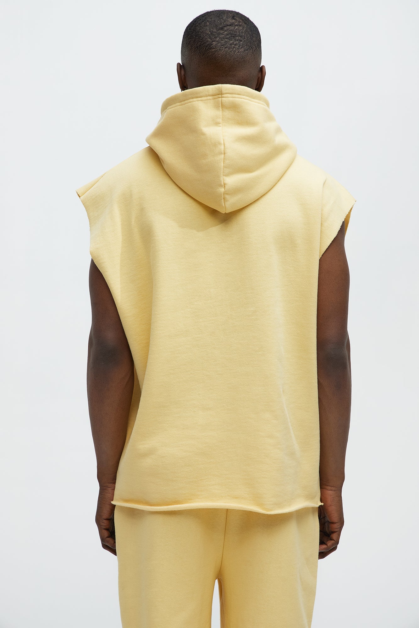 Manhattan Sleeveless Hoodie - Yellow Fashion Nova