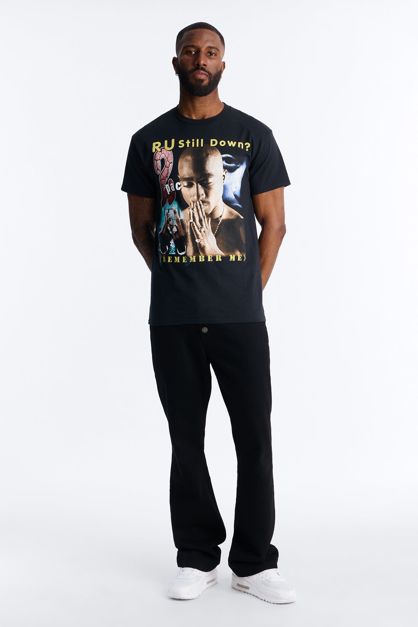 2pac R U Still Down Short Sleeve Tee - Black Fashion Nova