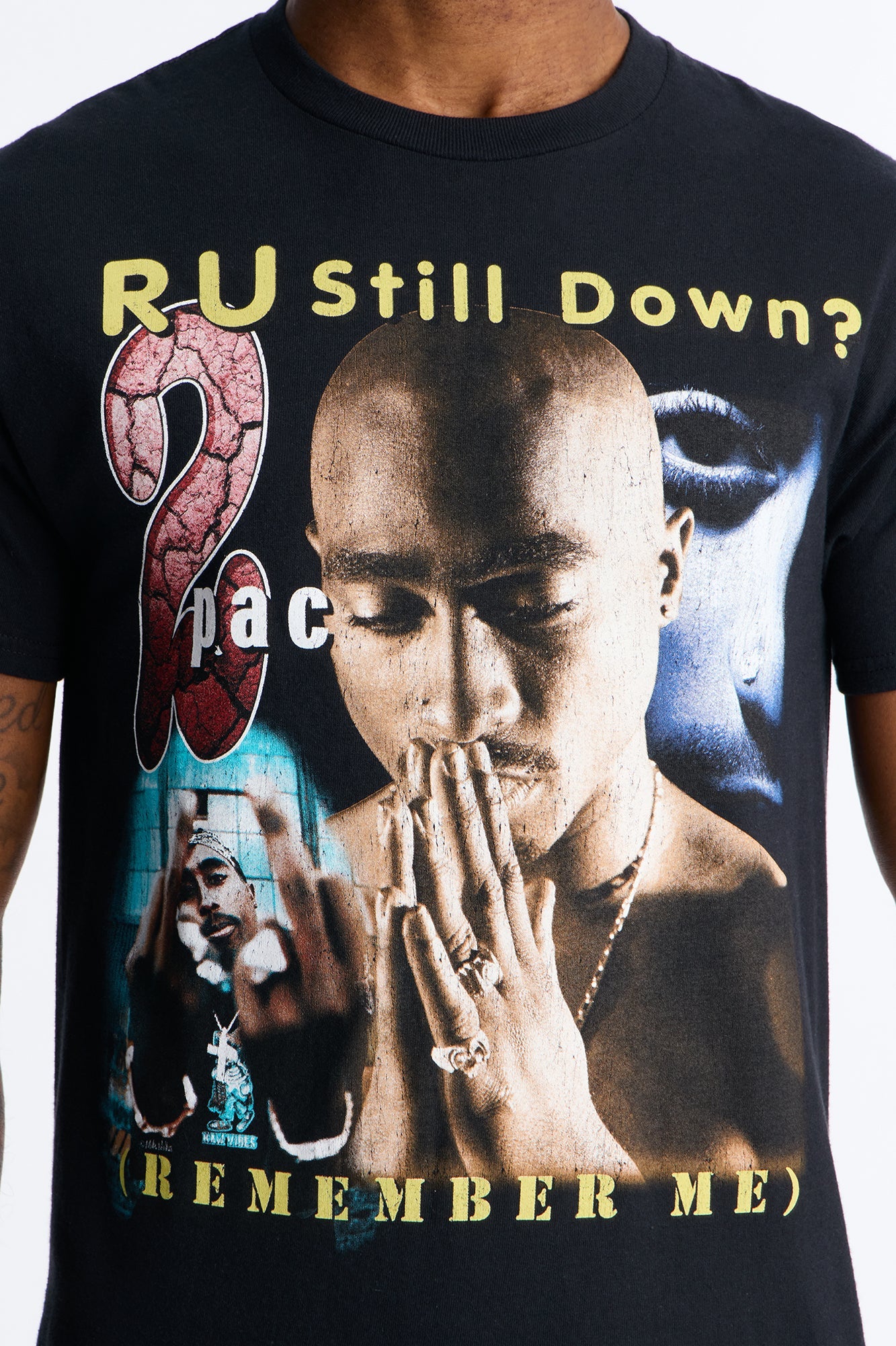 2pac R U Still Down Short Sleeve Tee - Black Fashion Nova
