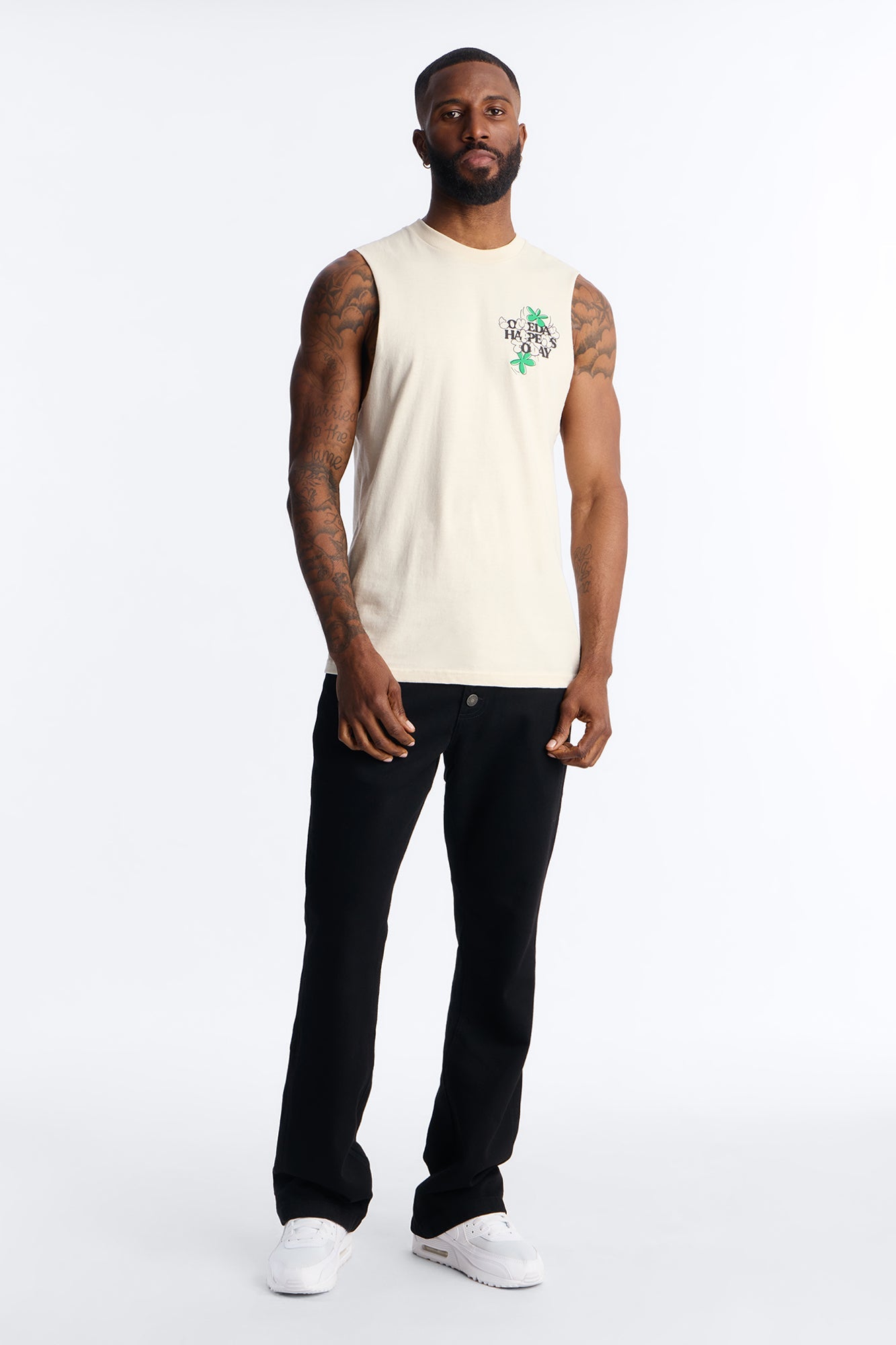 Someday Happens Today Muscle Tee - Cream Fashion Nova