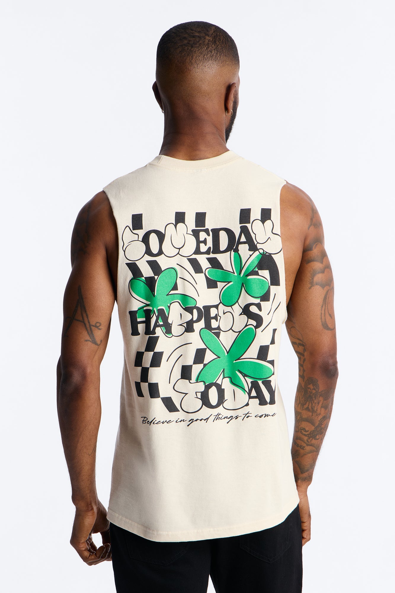 Someday Happens Today Muscle Tee - Cream Fashion Nova
