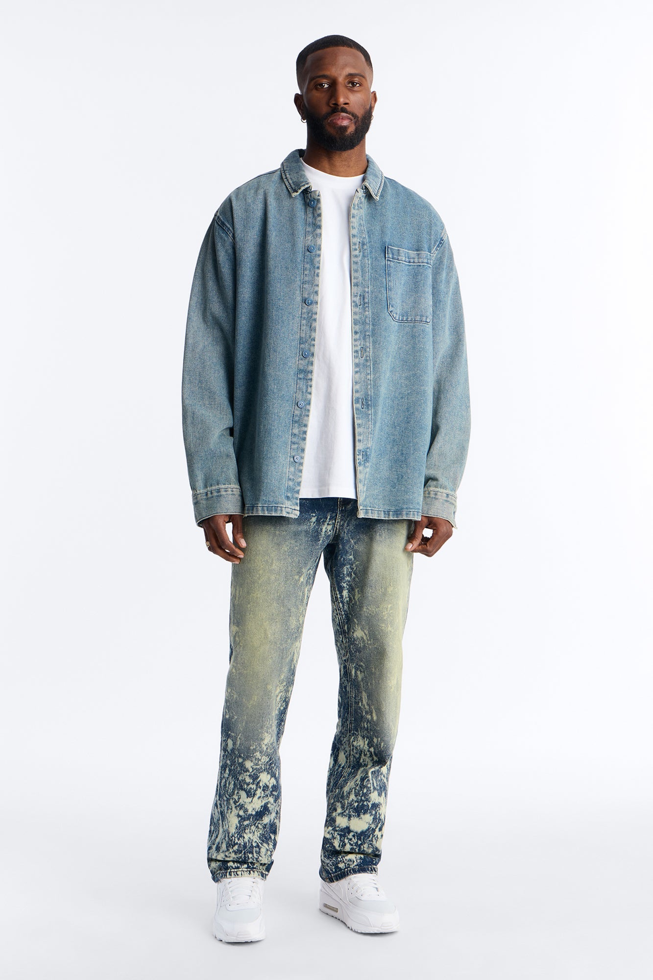 Timeless Bleach Washed Straight Jeans - Dark Wash Fashion Nova