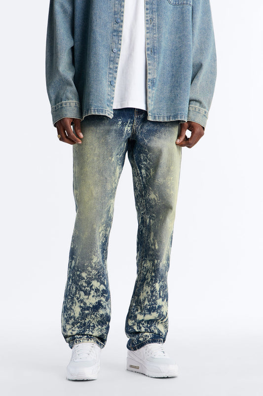 Timeless Bleach Washed Straight Jeans - Dark Wash Fashion Nova