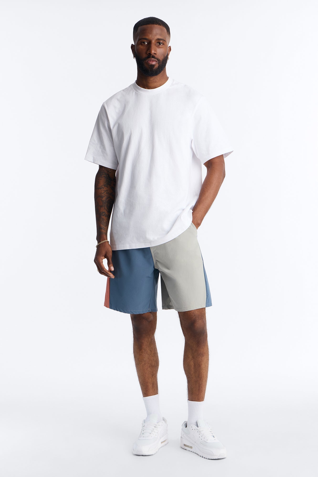 Relaxed Matari Color Blocked Short - Multi Color Fashion Nova