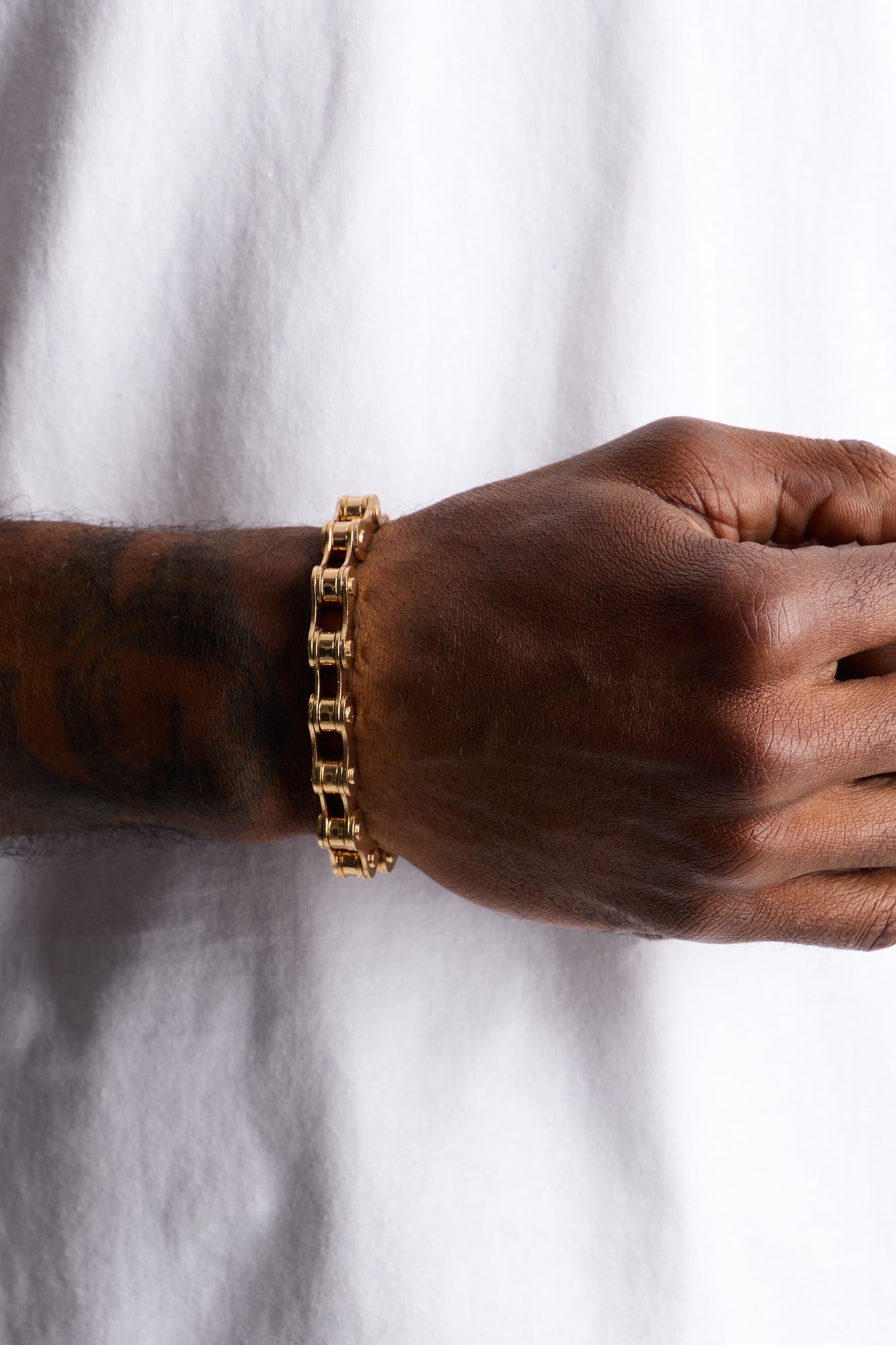 Maverick Bike Chain Link Bracelet - Gold Fashion Nova