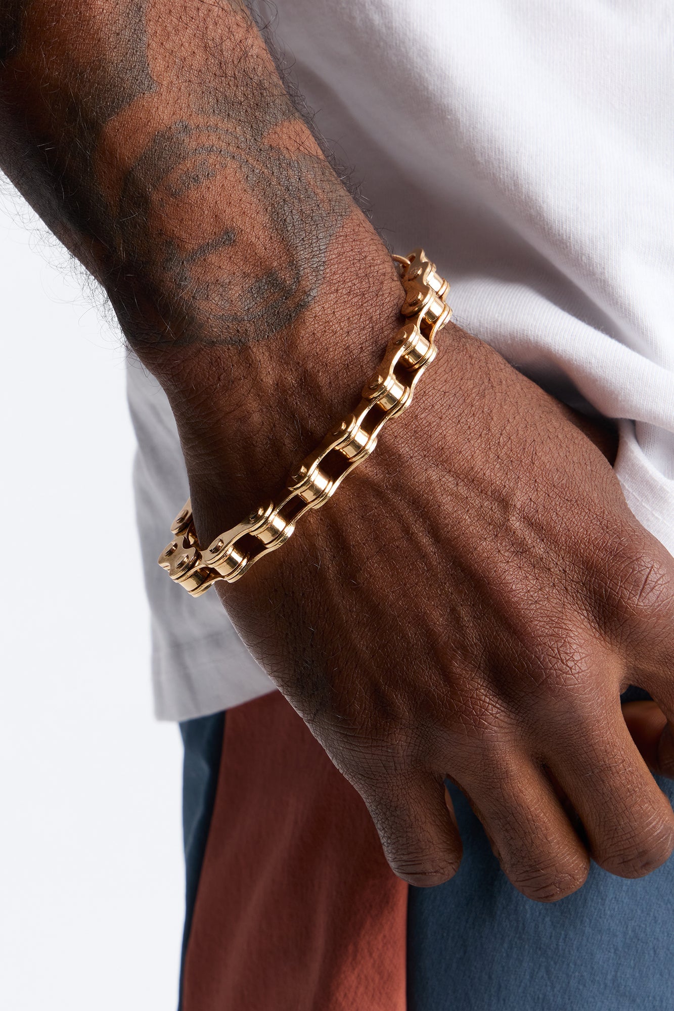 Maverick Bike Chain Link Bracelet - Gold Fashion Nova