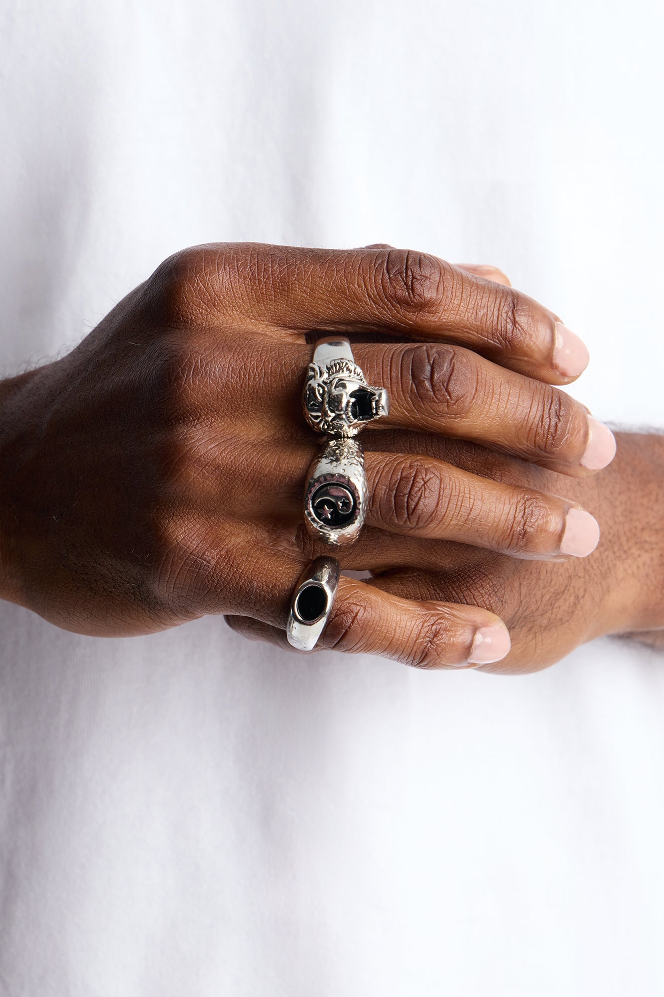 Shadow Beast Multi Size Ring Set - Silver Fashion Nova