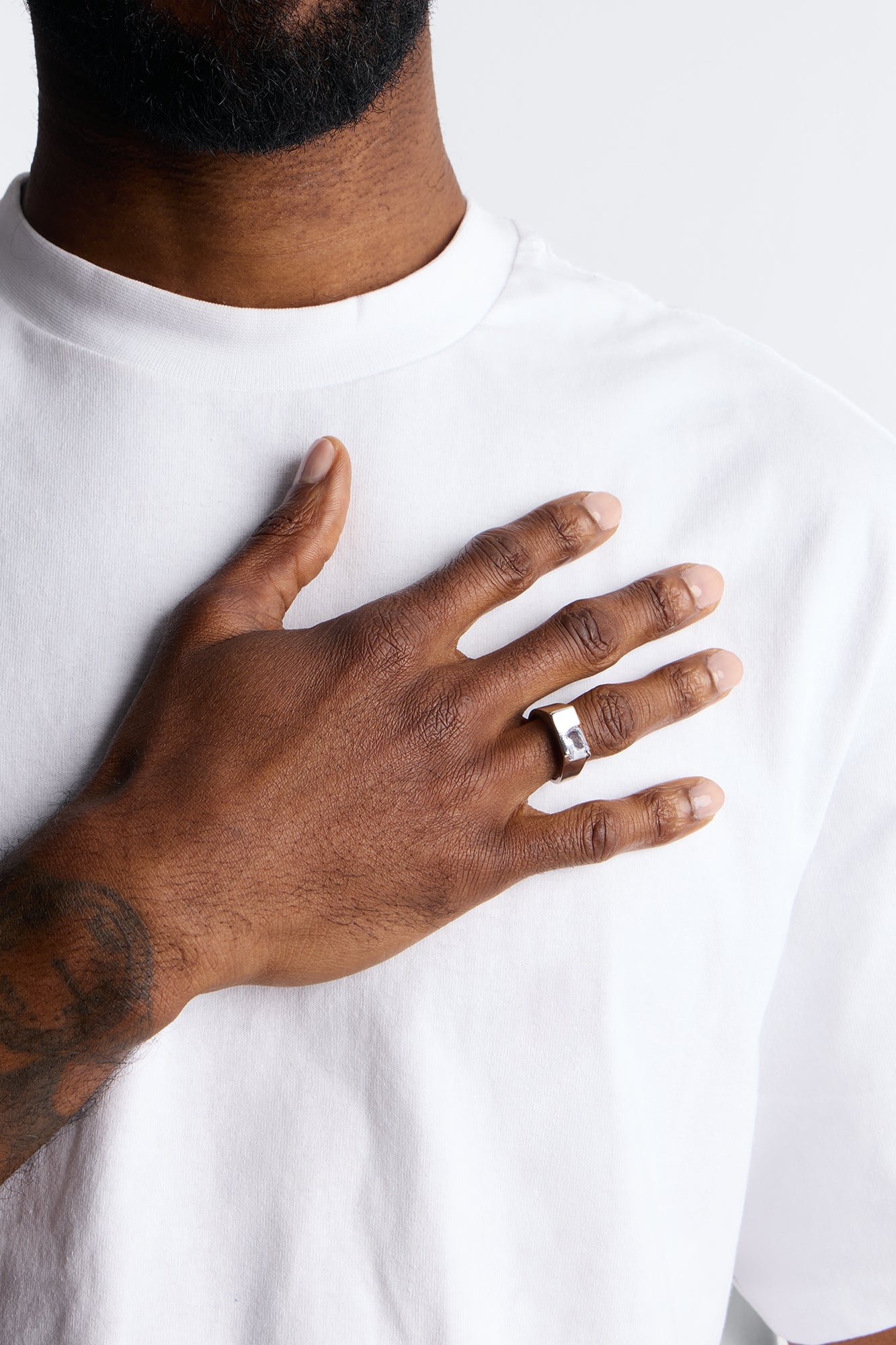 Melting Ice Geometric Ring - Silver Fashion Nova