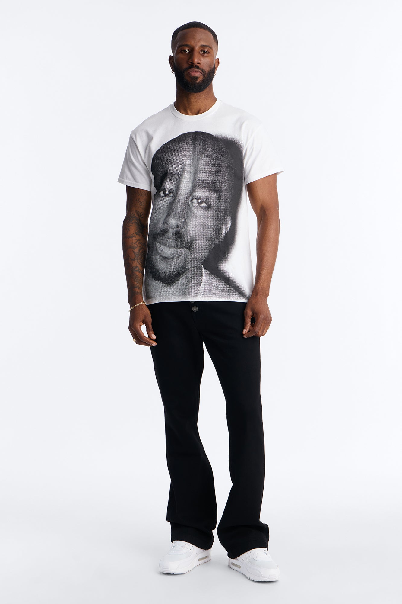 2pac All Eyez On Me Forever Short Sleeve Tee - White Fashion Nova