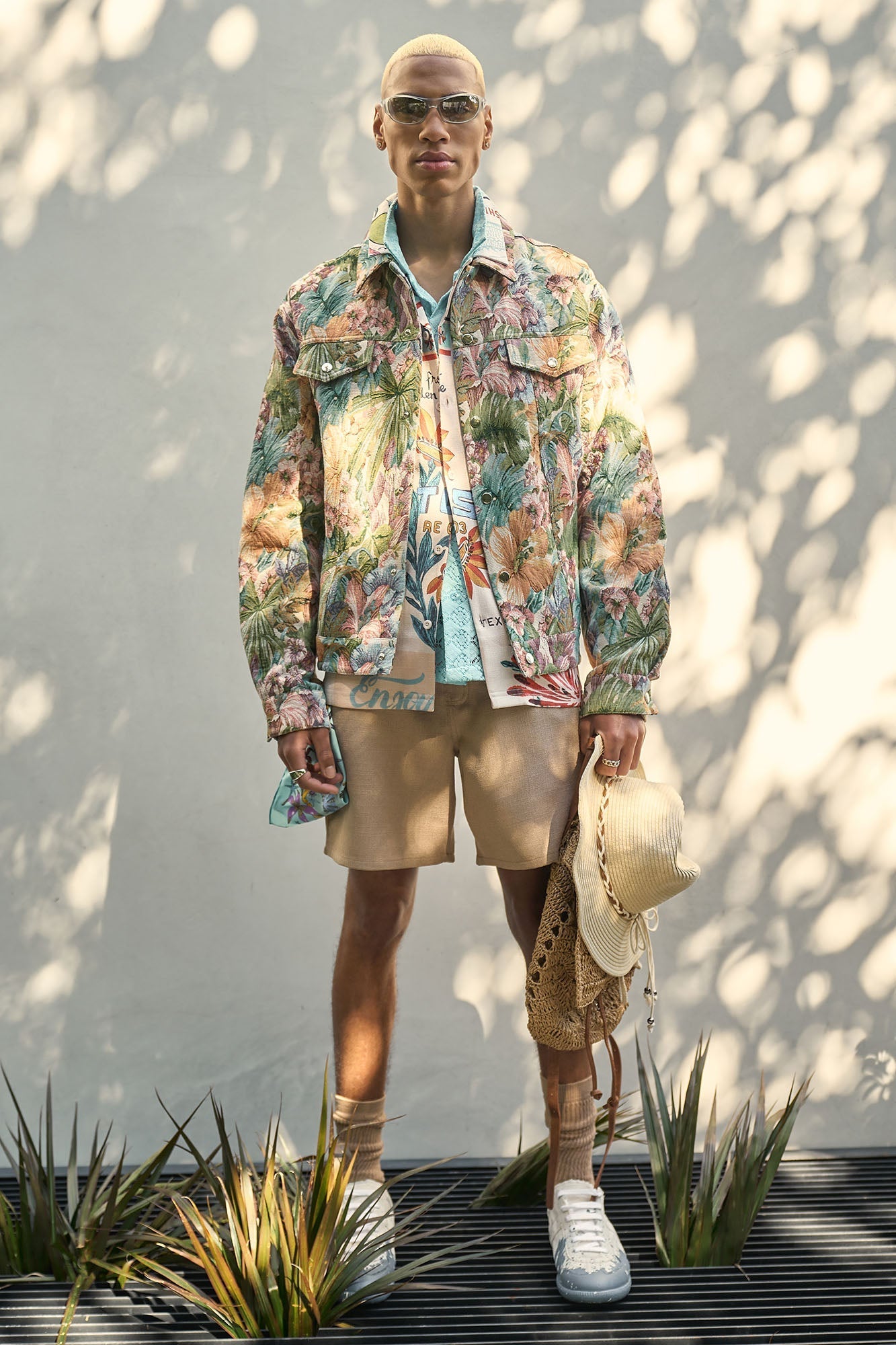 All You Need Is Tapestry Trucker Jacket - Green/combo Fashion Nova