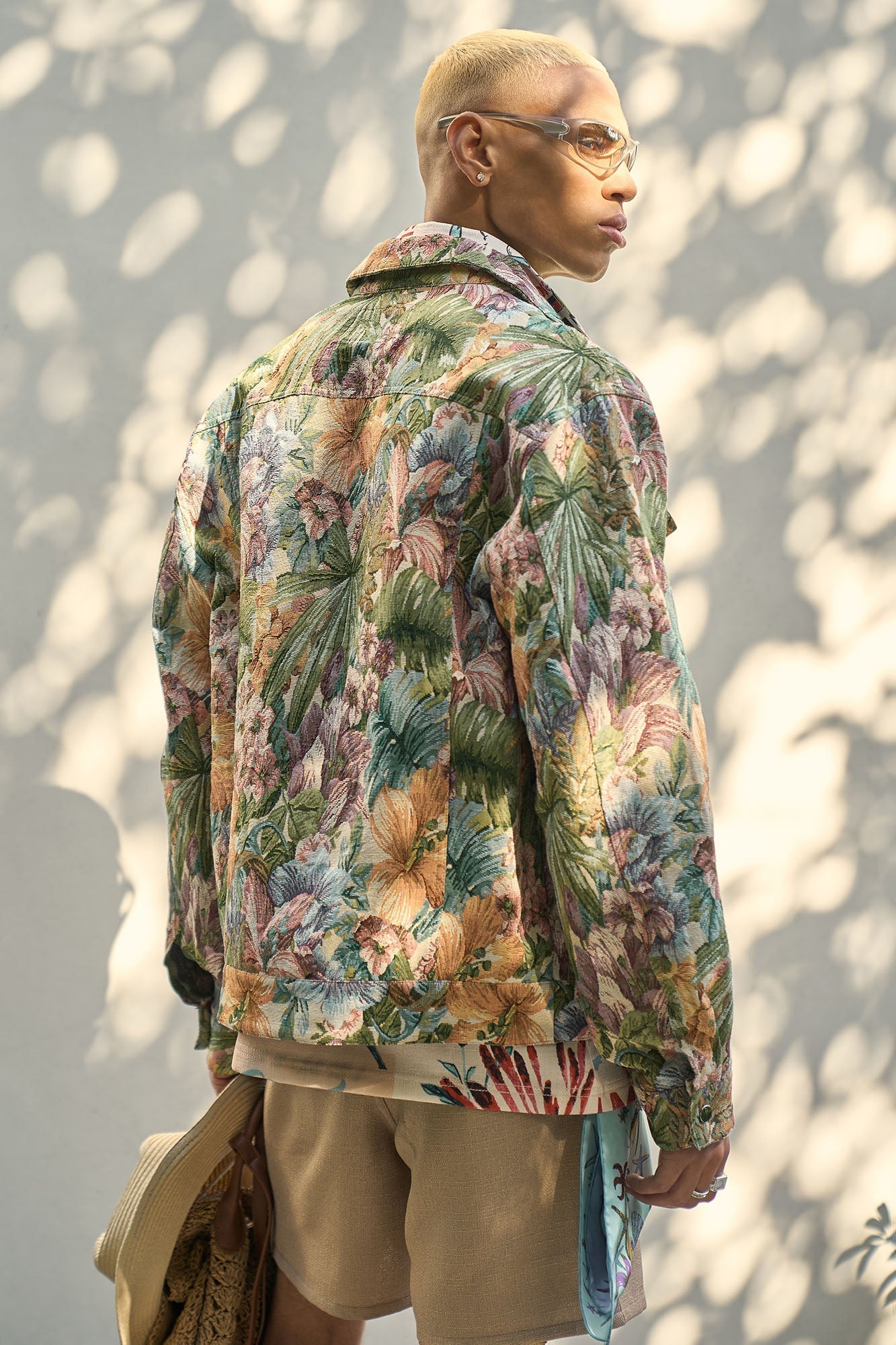 All You Need Is Tapestry Trucker Jacket - Green/combo Fashion Nova