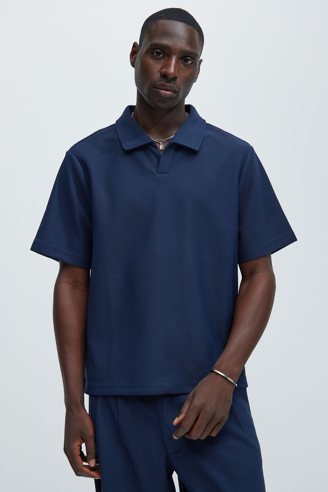 Turner Short Sleeve Polo - Navy Fashion Nova