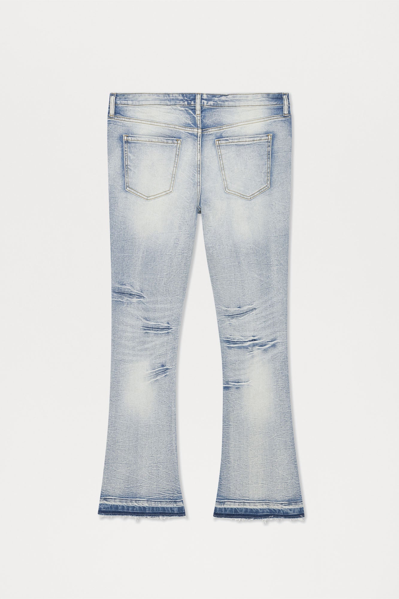 Undercover Slim Stacked Flare Jeans - Medium Blue Wash Fashion Nova