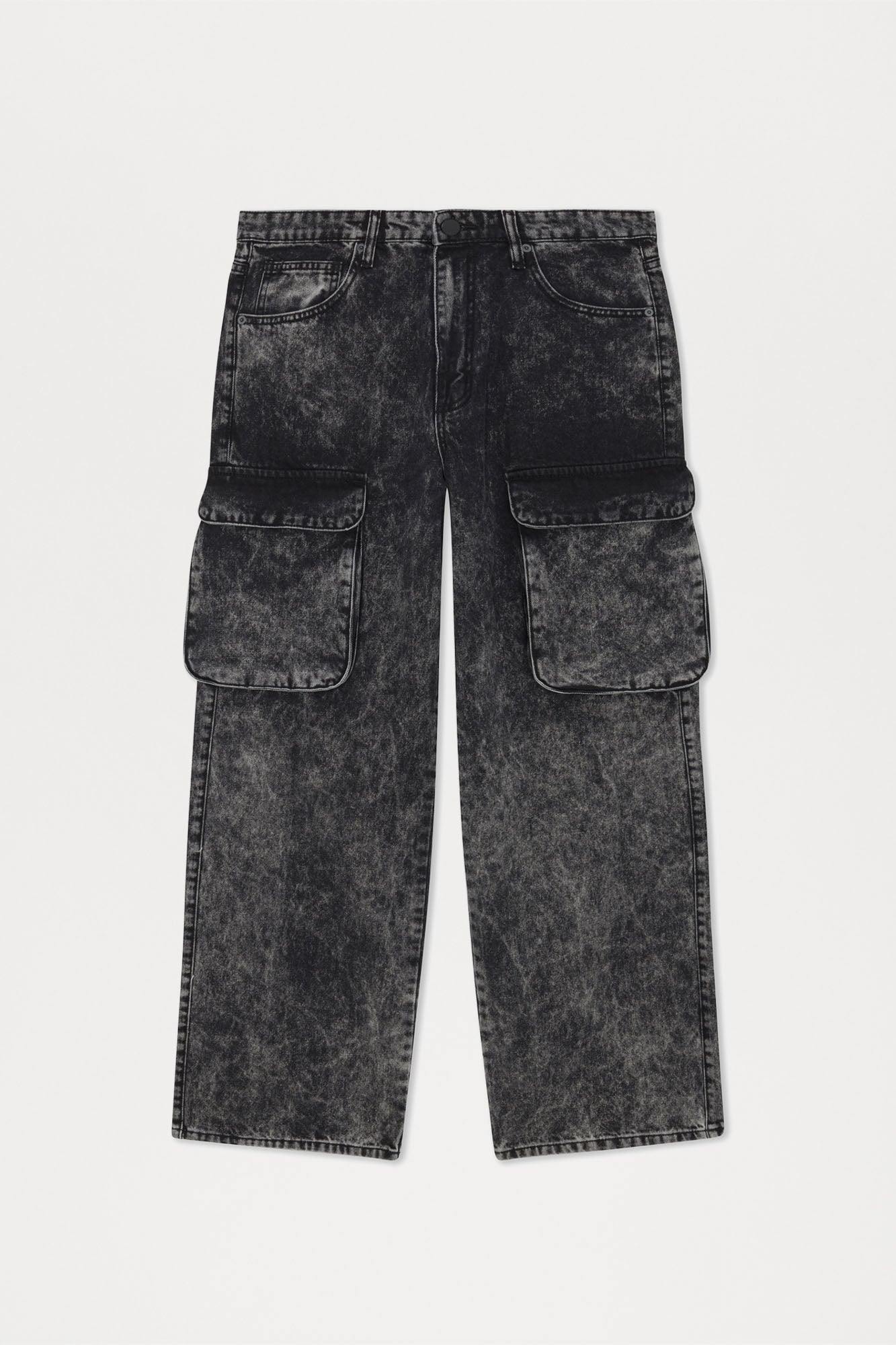 Baggy Clover Cargo Jeans - Black Fashion Nova