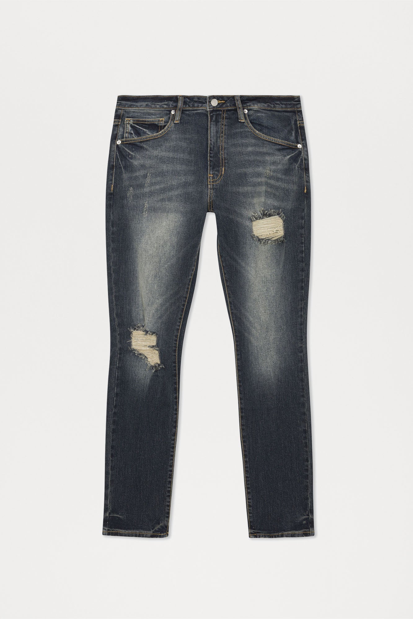 Day To Day Distressed Slim Jeans - Dark Wash Fashion Nova