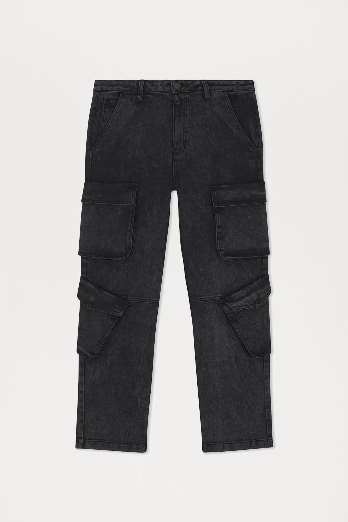 Black Jack Mike Straight Cargo Jeans - Black Wash Fashion Nova