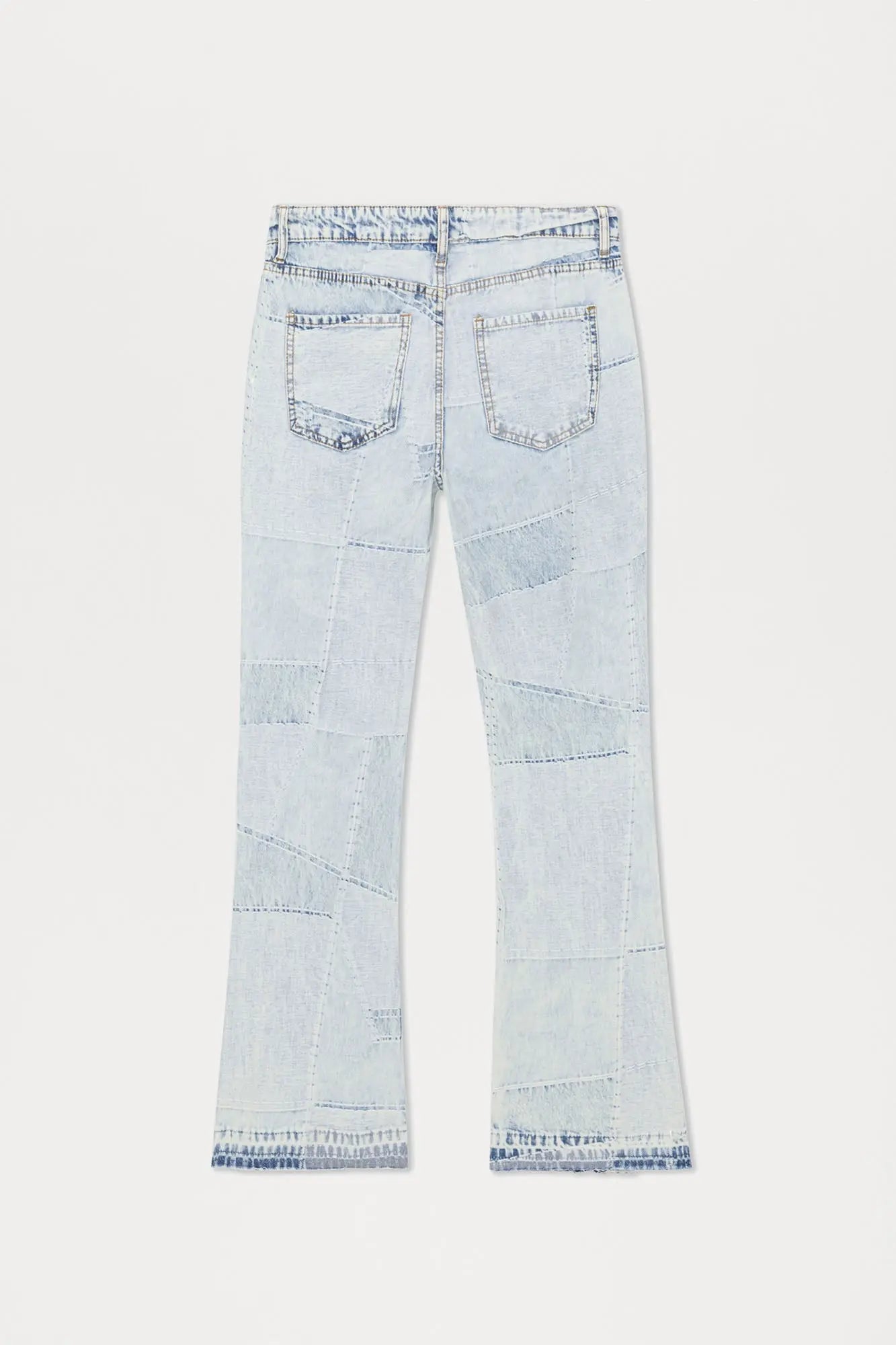Verdugo Stacked Slim Flare Jeans - Light Blue Wash Fashion Nova