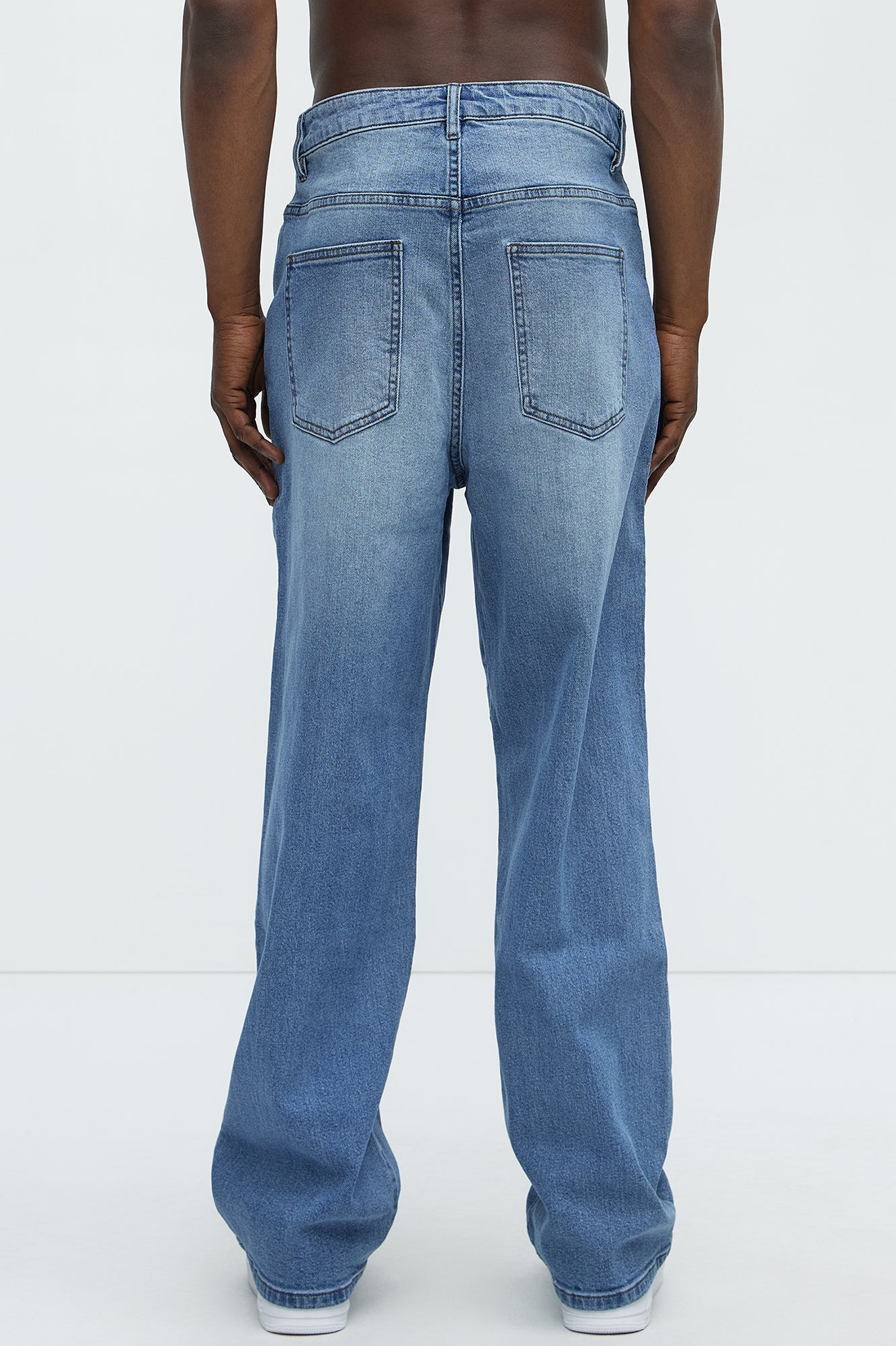 Kylan Classic Baggy Jeans - Medium Blue Wash Fashion Nova