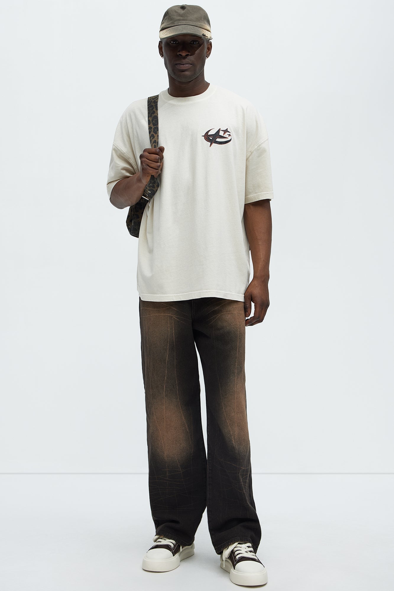 Risk It All Oversized Short Sleeve Tee - Cream Fashion Nova