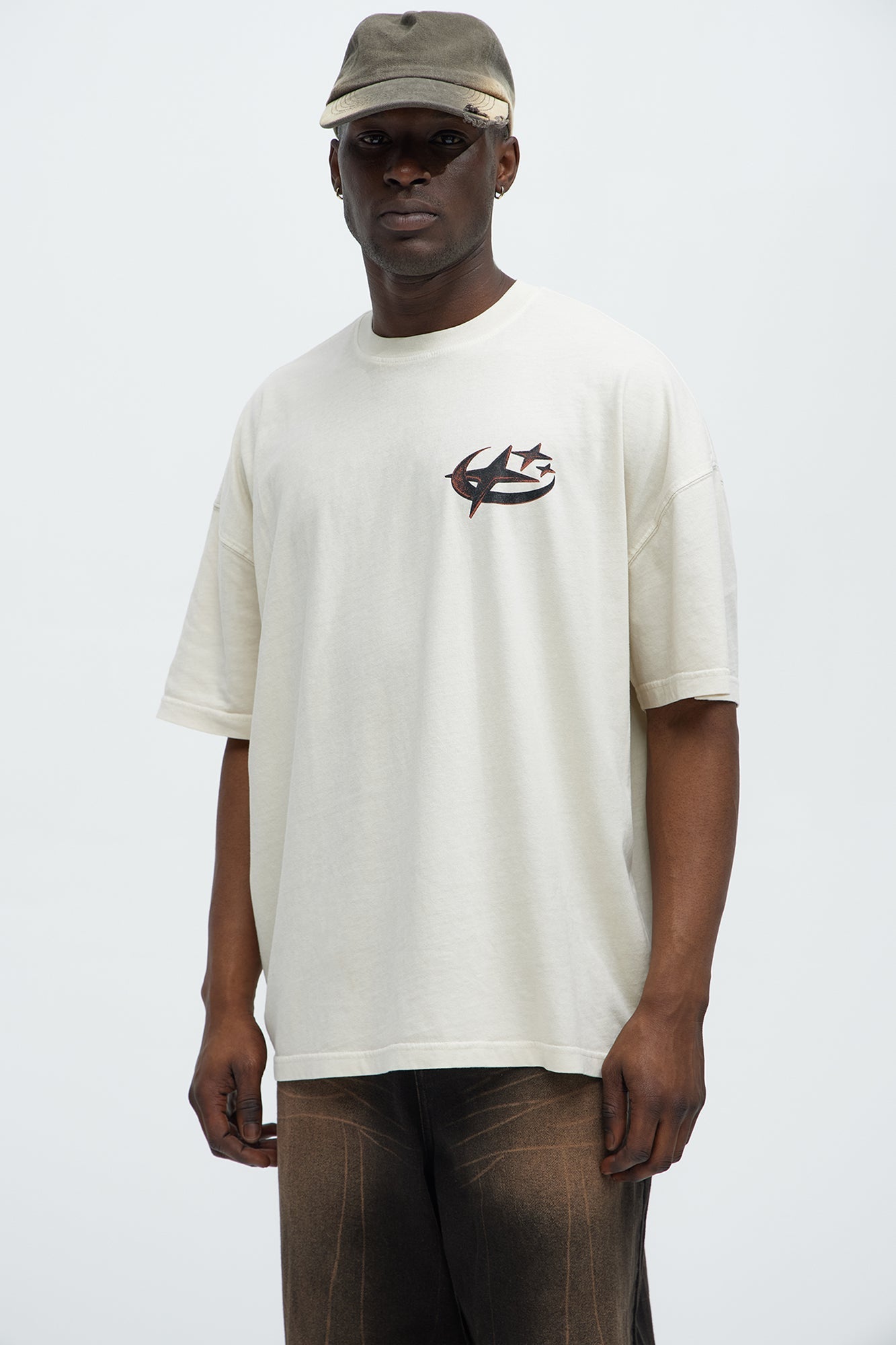 Risk It All Oversized Short Sleeve Tee - Cream Fashion Nova