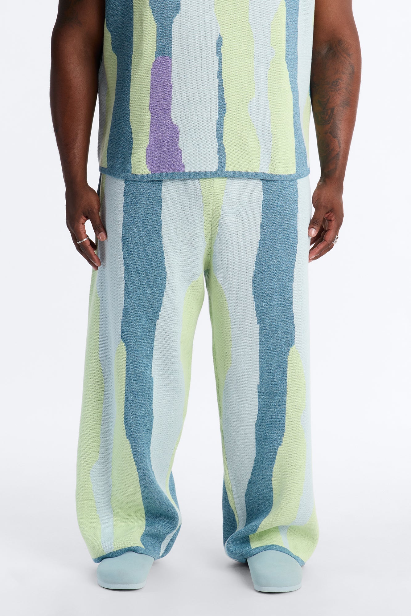 Wide Leg Day Mixer Knit Pant - Multi Color Fashion Nova