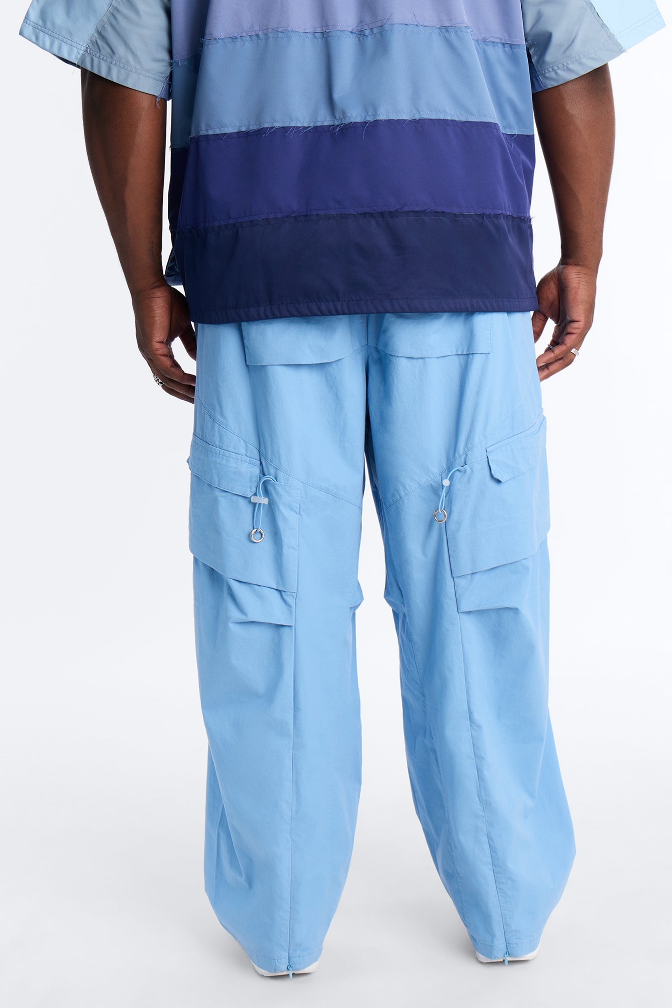 Barrel Accordion Pant - Blue Fashion Nova