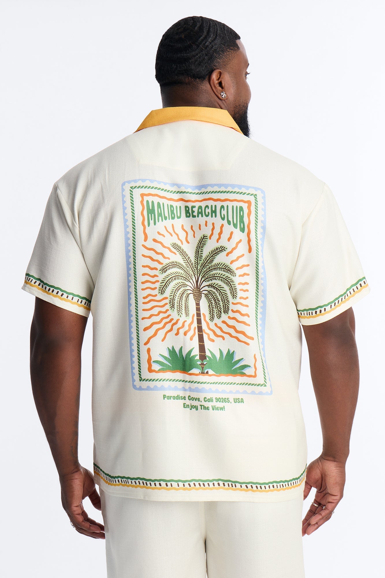 Malibu Beach Shirt - Ivory/combo Fashion Nova