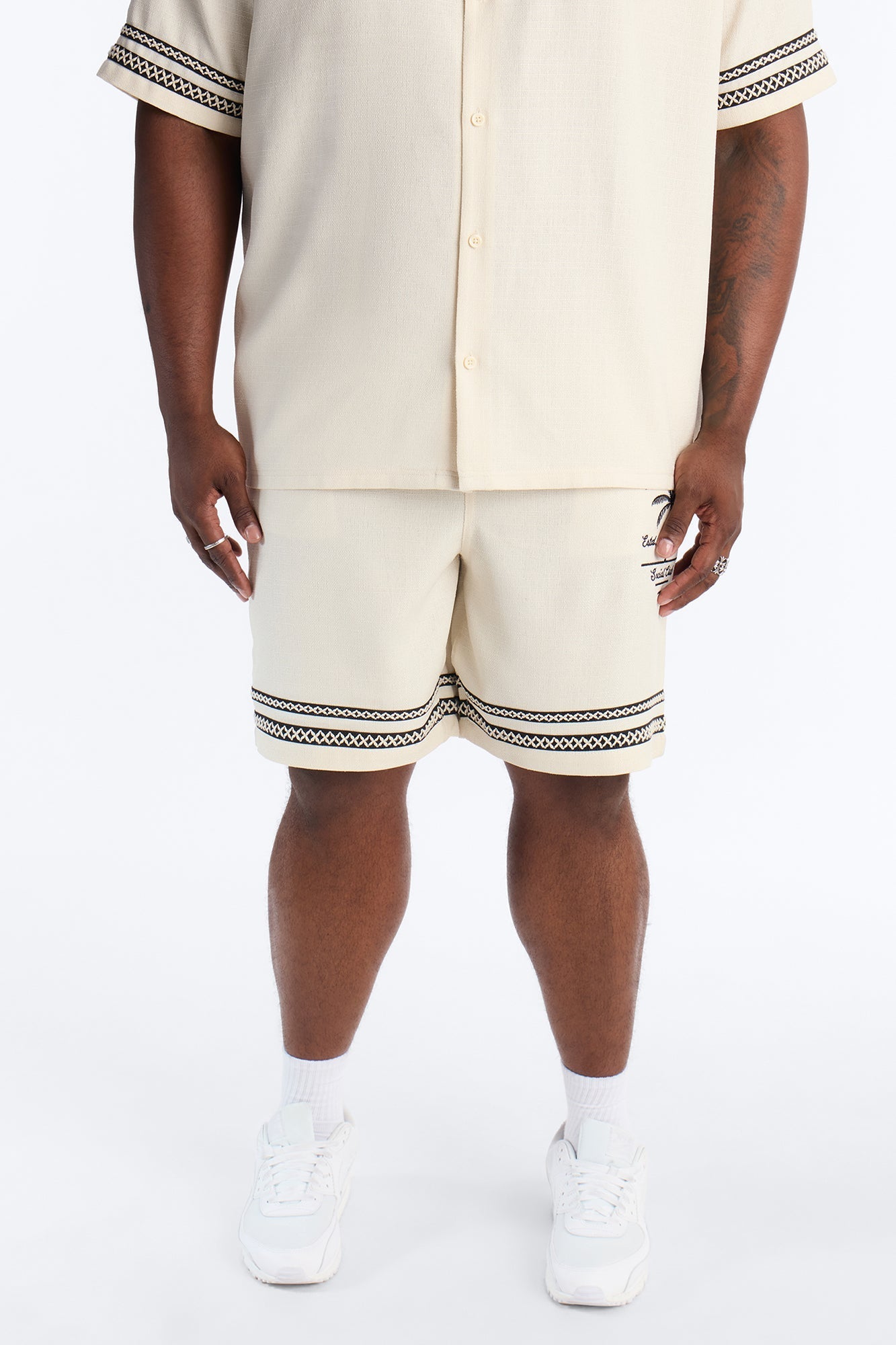 Zephyr Relaxed Shorts - Off White Fashion Nova