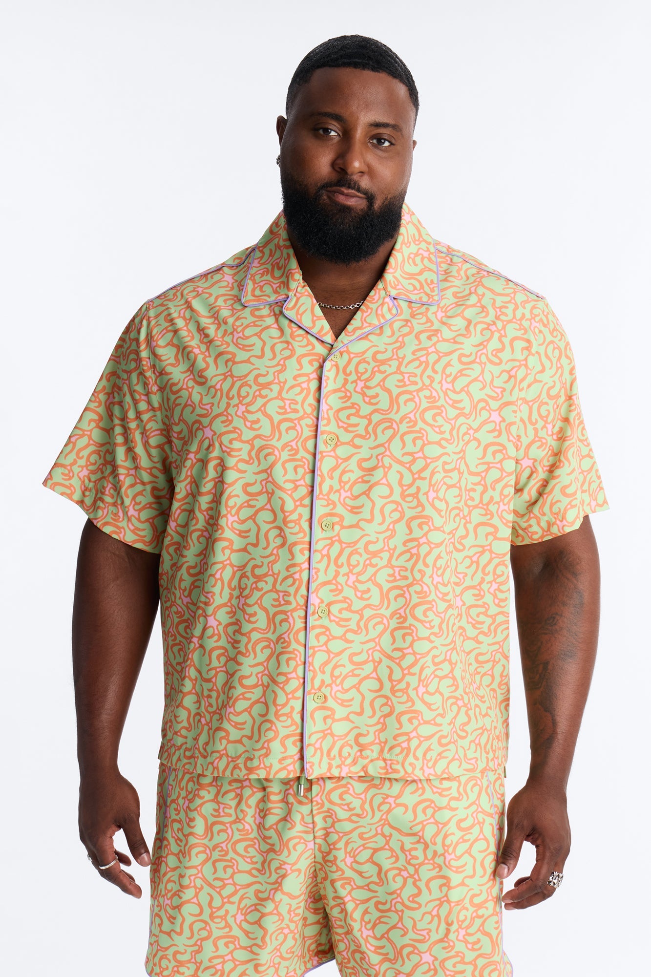 Relaxed Spring Break Fling Cuban Collar Button Up Shirt - Multi Color Fashion Nova