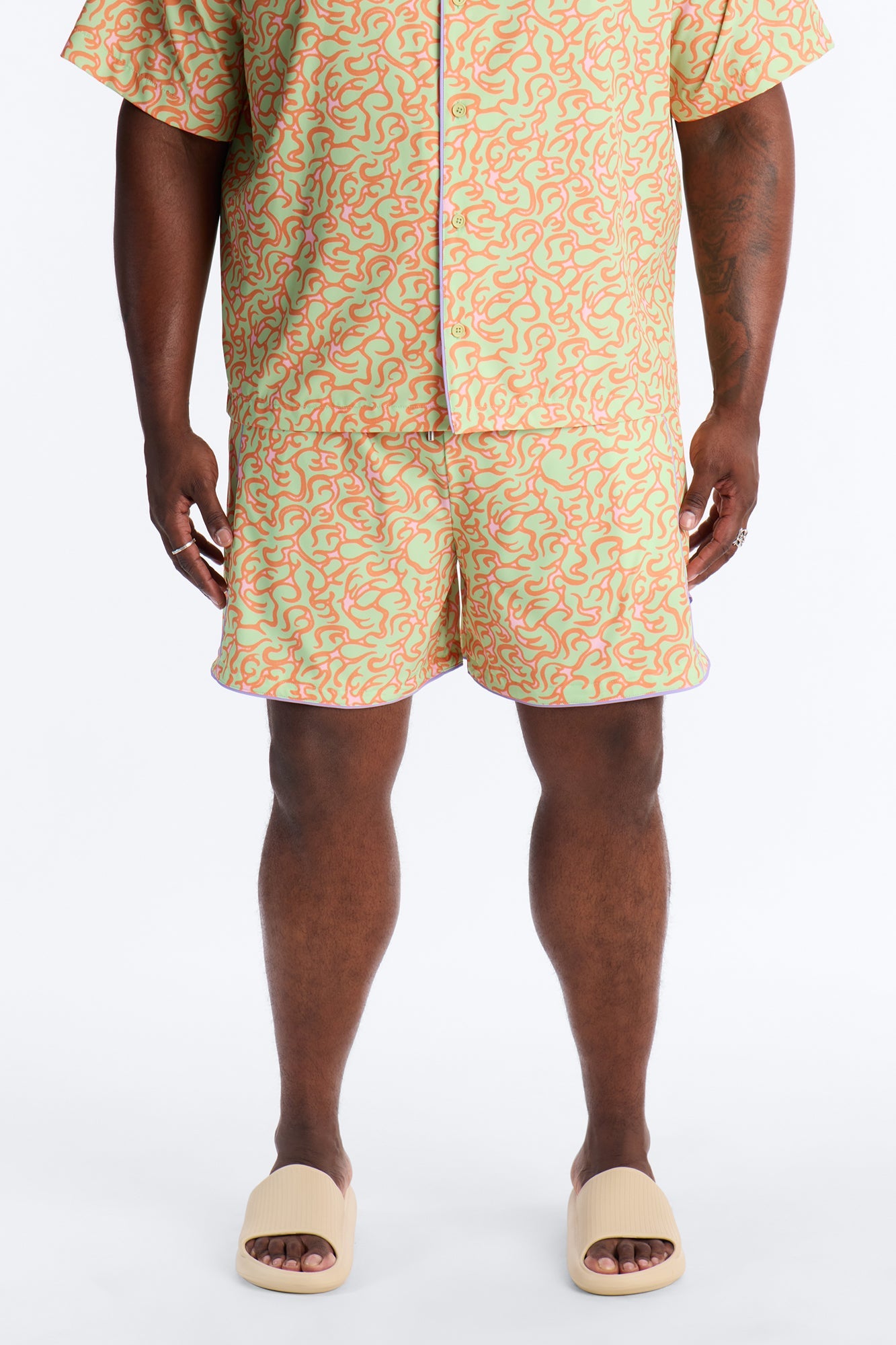 Spring Break Fling Swim Trunk 6″ - Multi Color Fashion Nova