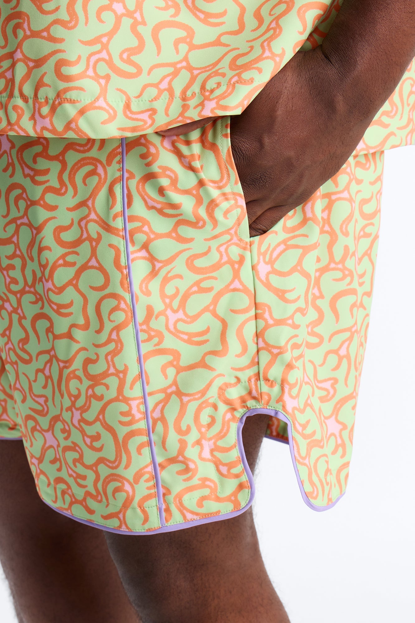 Spring Break Fling Swim Trunk 6″ - Multi Color Fashion Nova