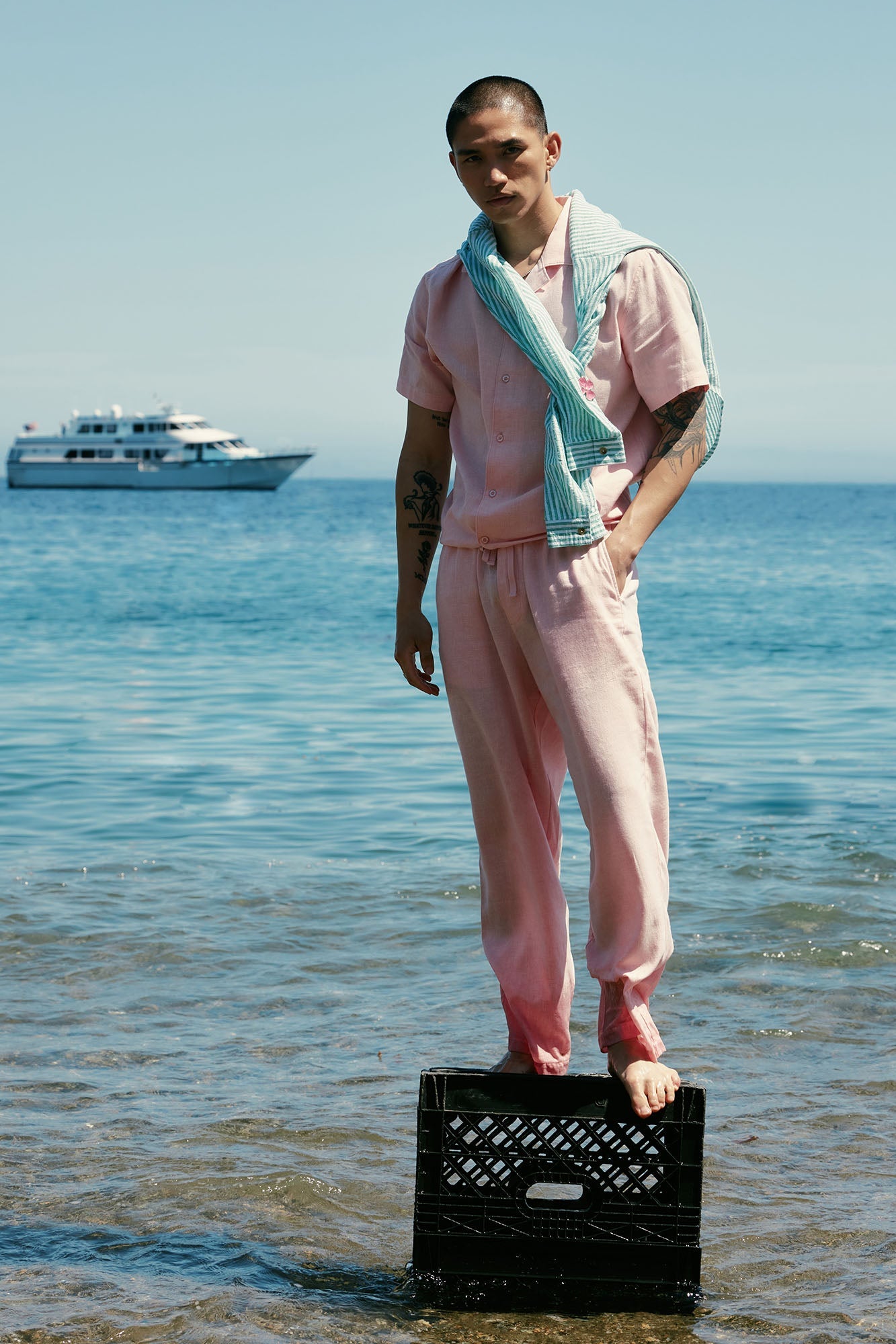 Bahamas Straight Linen Pants - Pink Fashion Nova