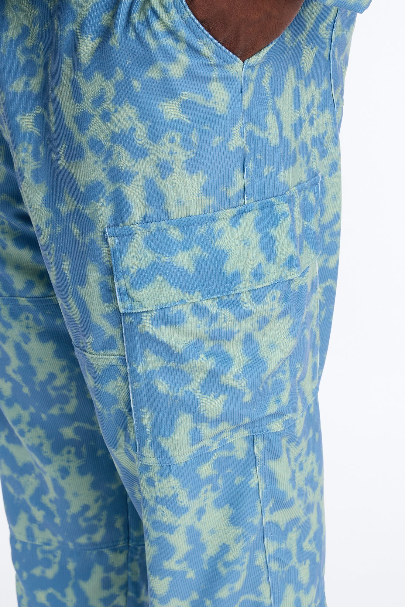 Baggy Terrain Drip Textured Pant - Blue Fashion Nova